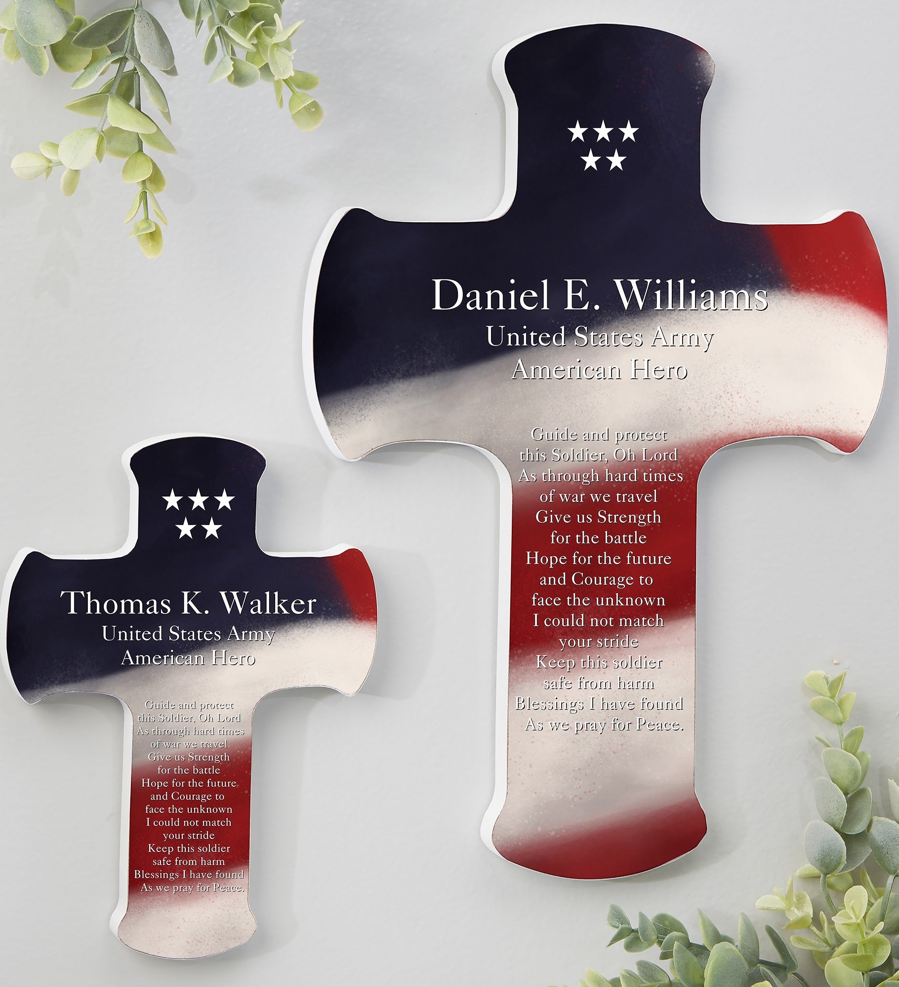 Soldier's Prayer Personalized Cross