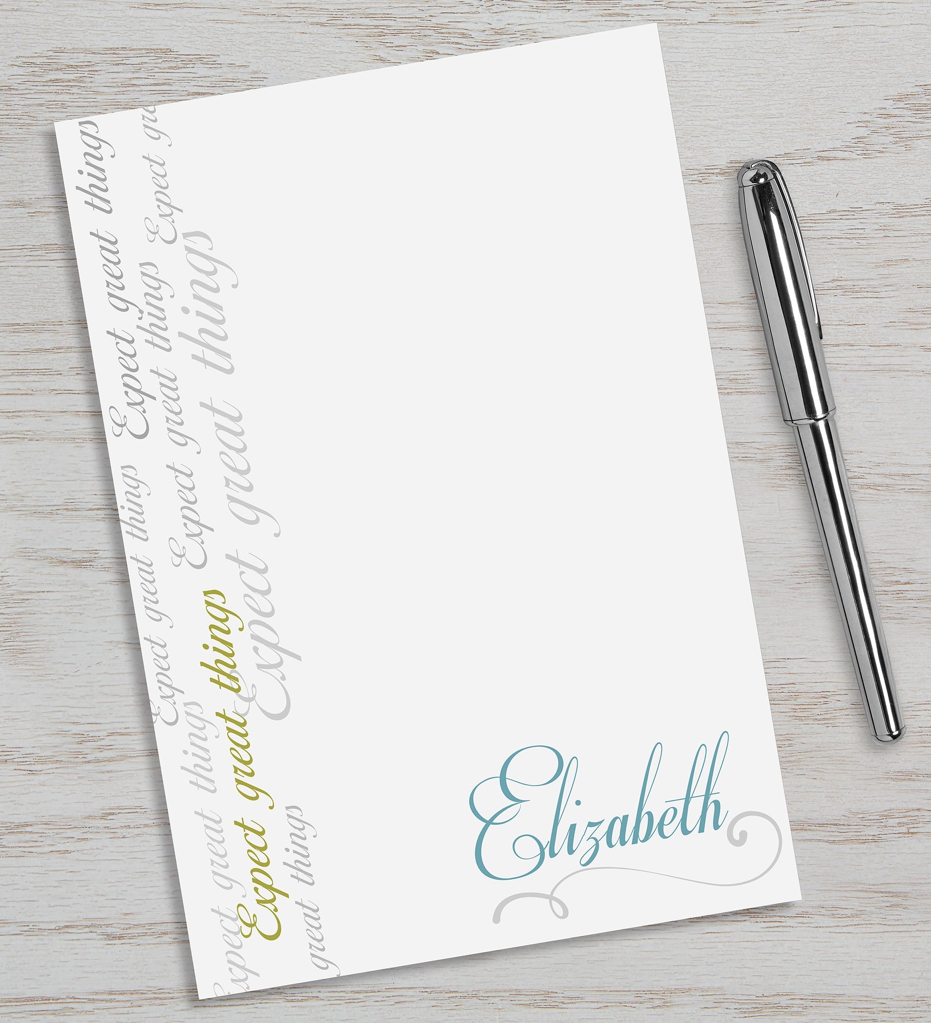 Inspirational Message Personalized Notepad