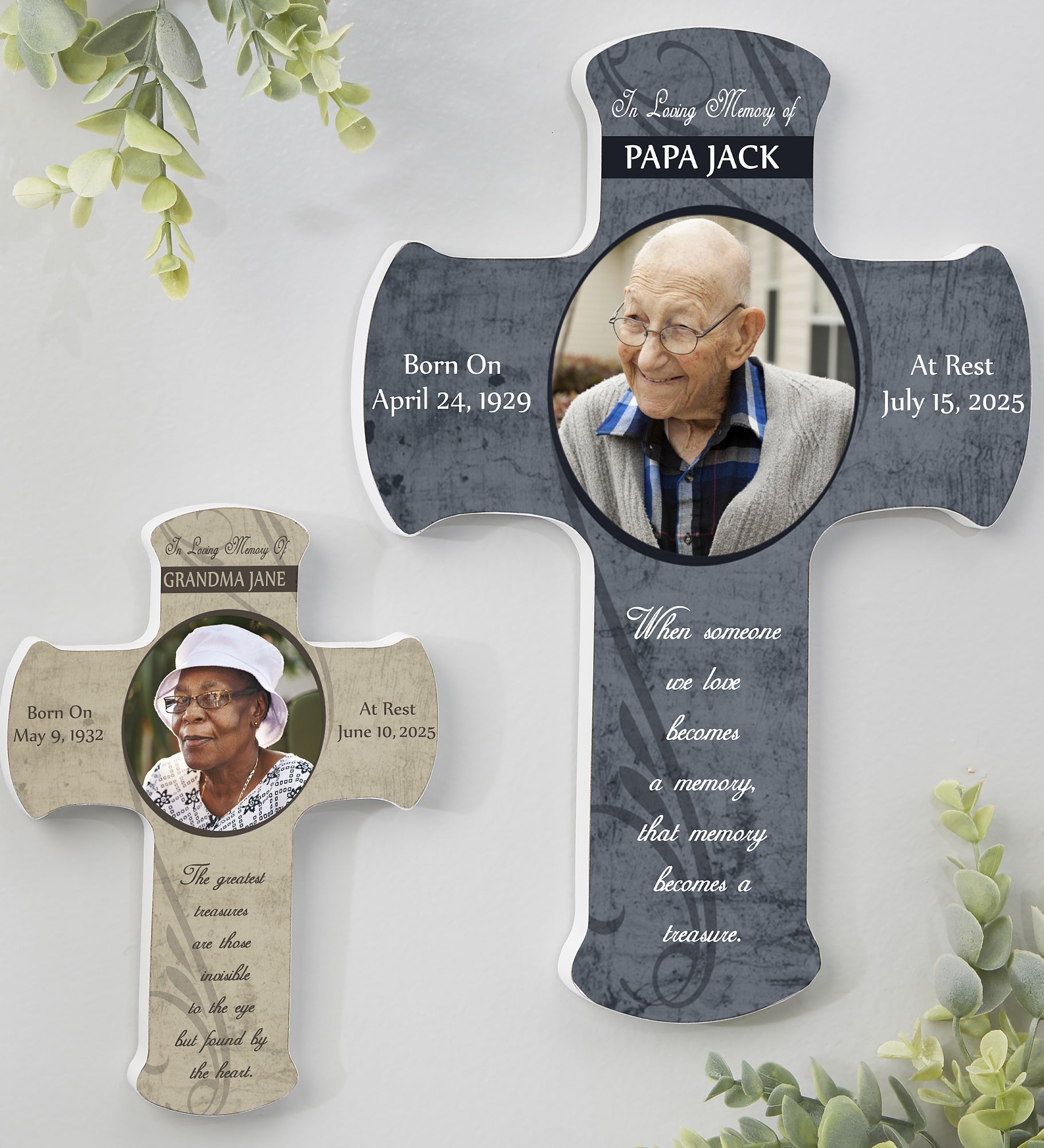 Forever in Our Hearts Personalized Photo Cross