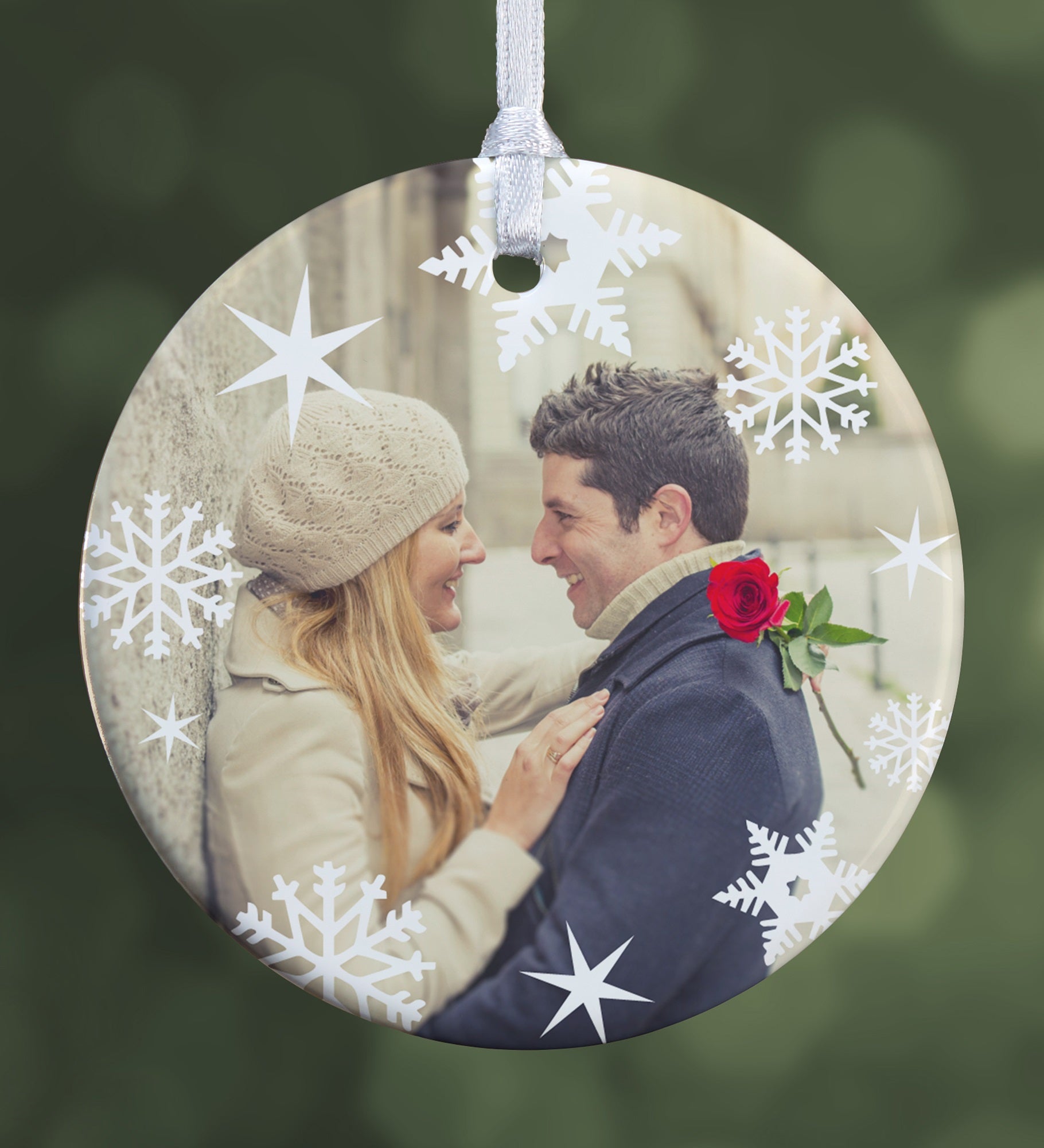 Snowflake Personalized Photo Ornament