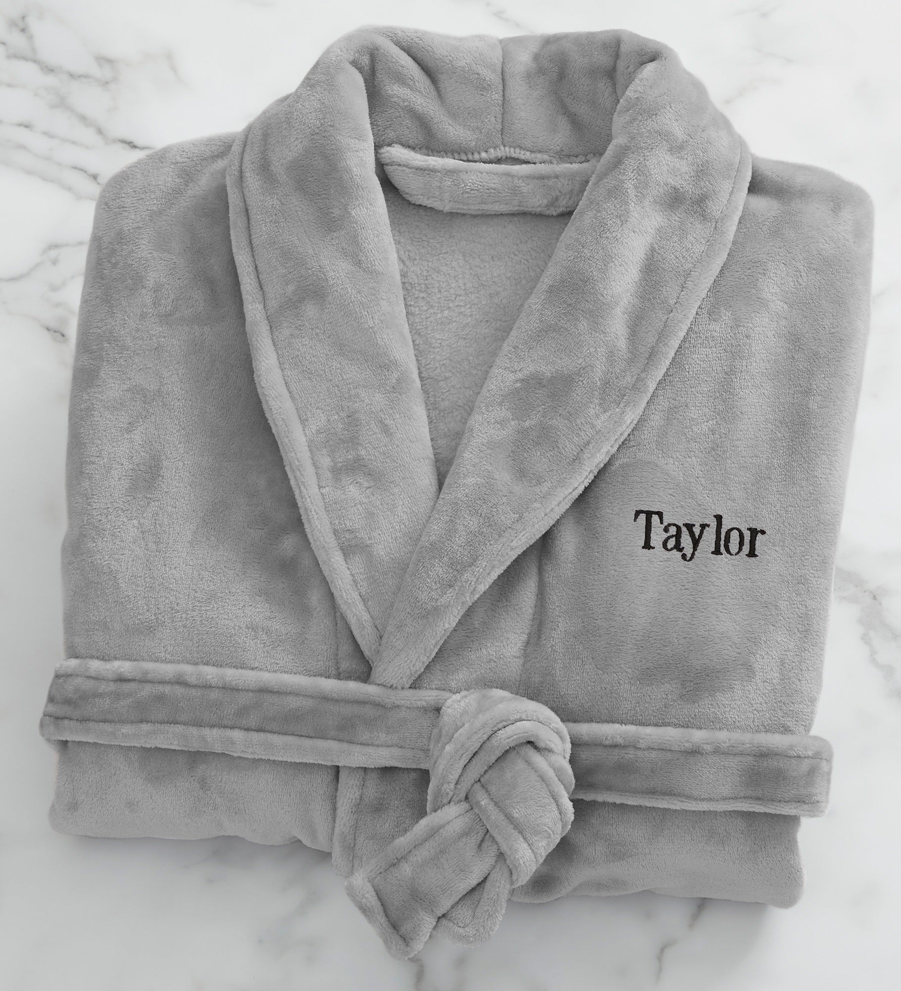 Just For Him Embroidered Luxury Fleece Robe