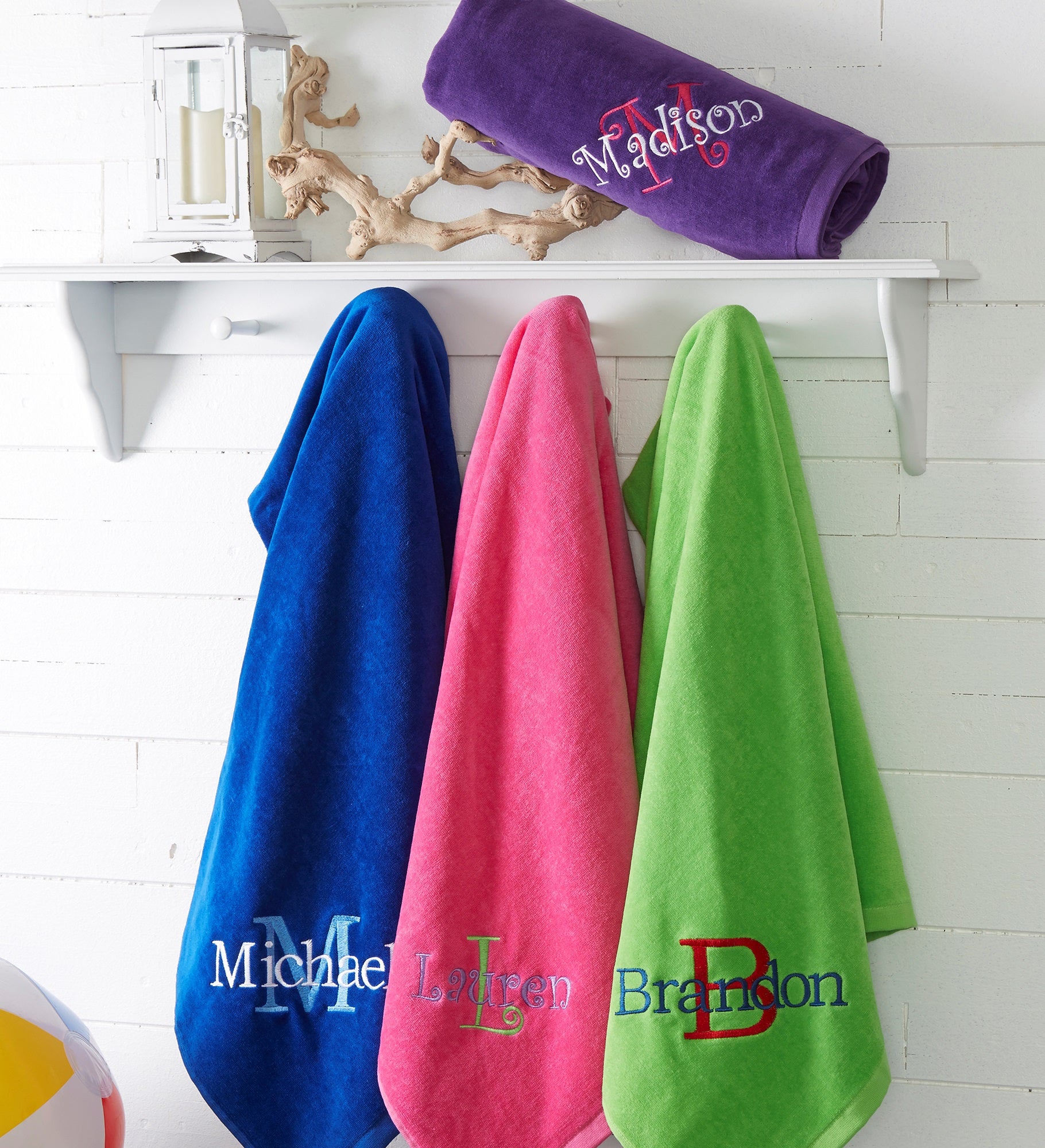 All About Me Embroidered Beach Towels