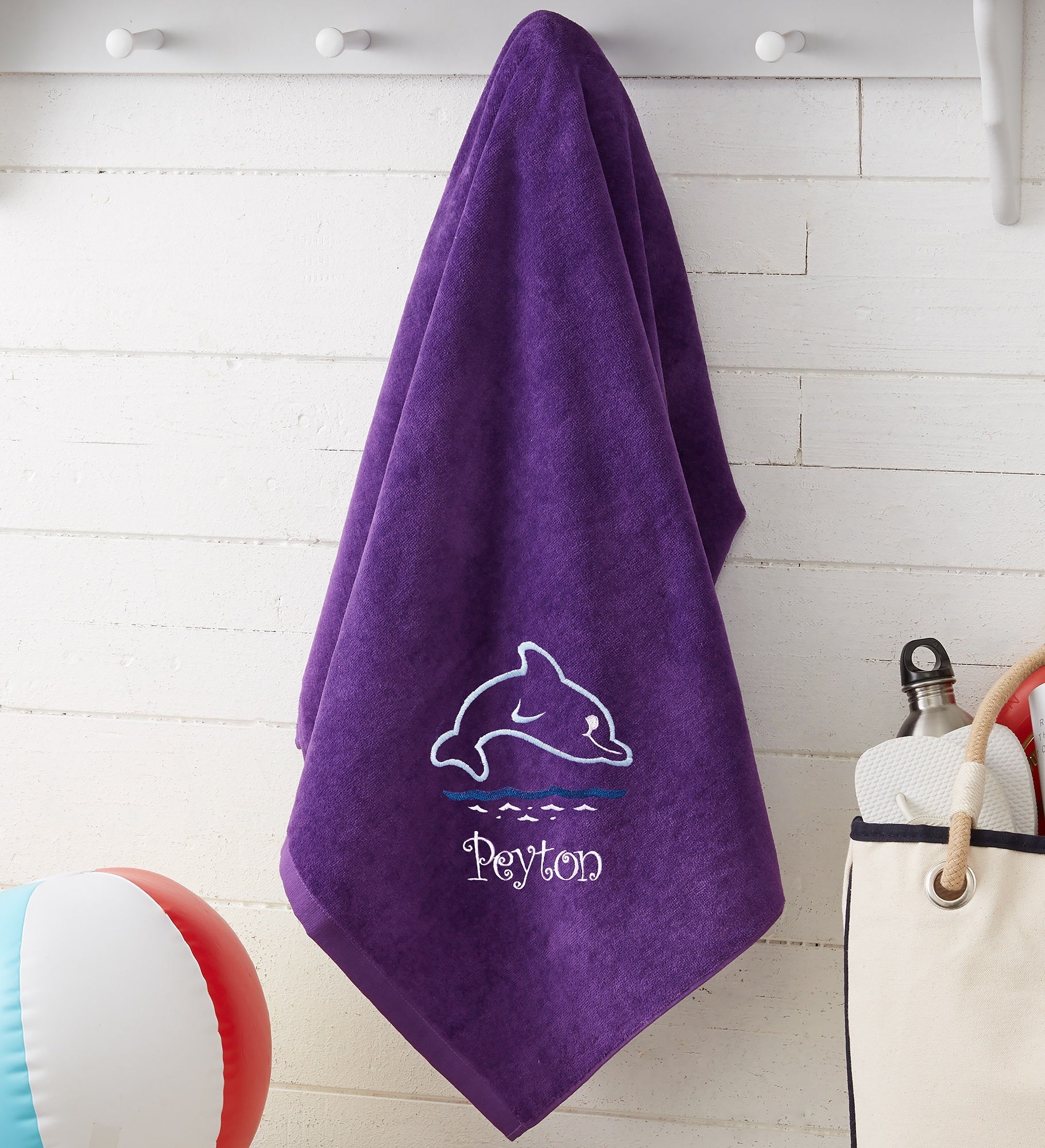 Go Fish! Embroidered Beach Towels