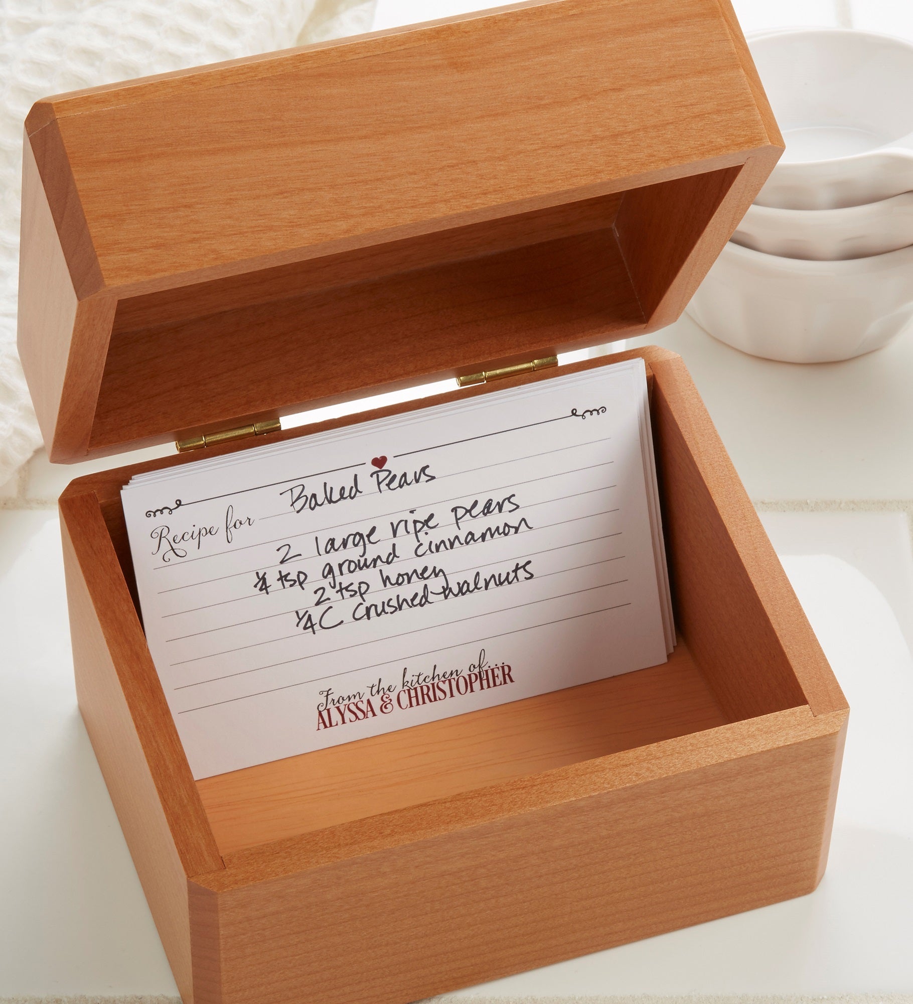 Recipe For A Happy Marriage Personalized Recipe Box