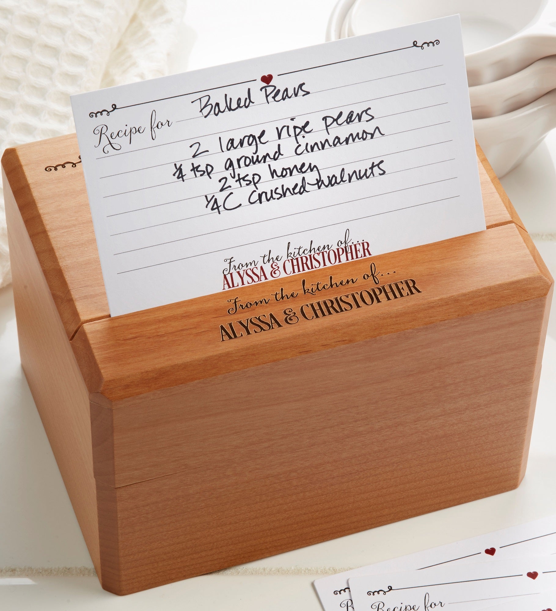 Recipe For A Happy Marriage Personalized Recipe Box