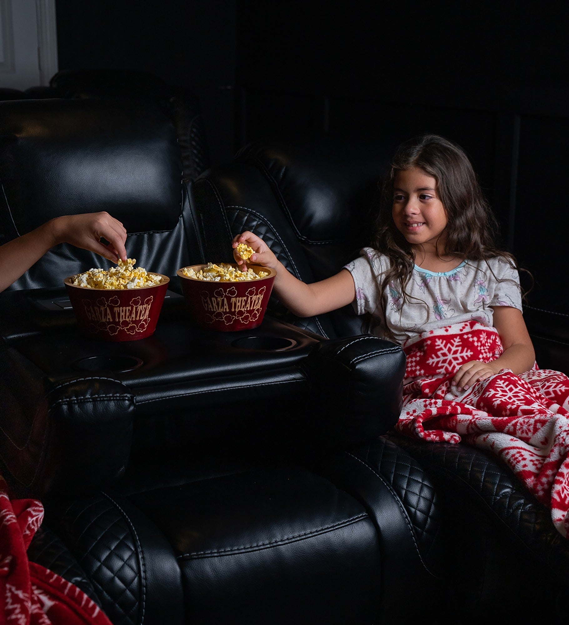 Popcorn Night Bamboo Personalized Bowls