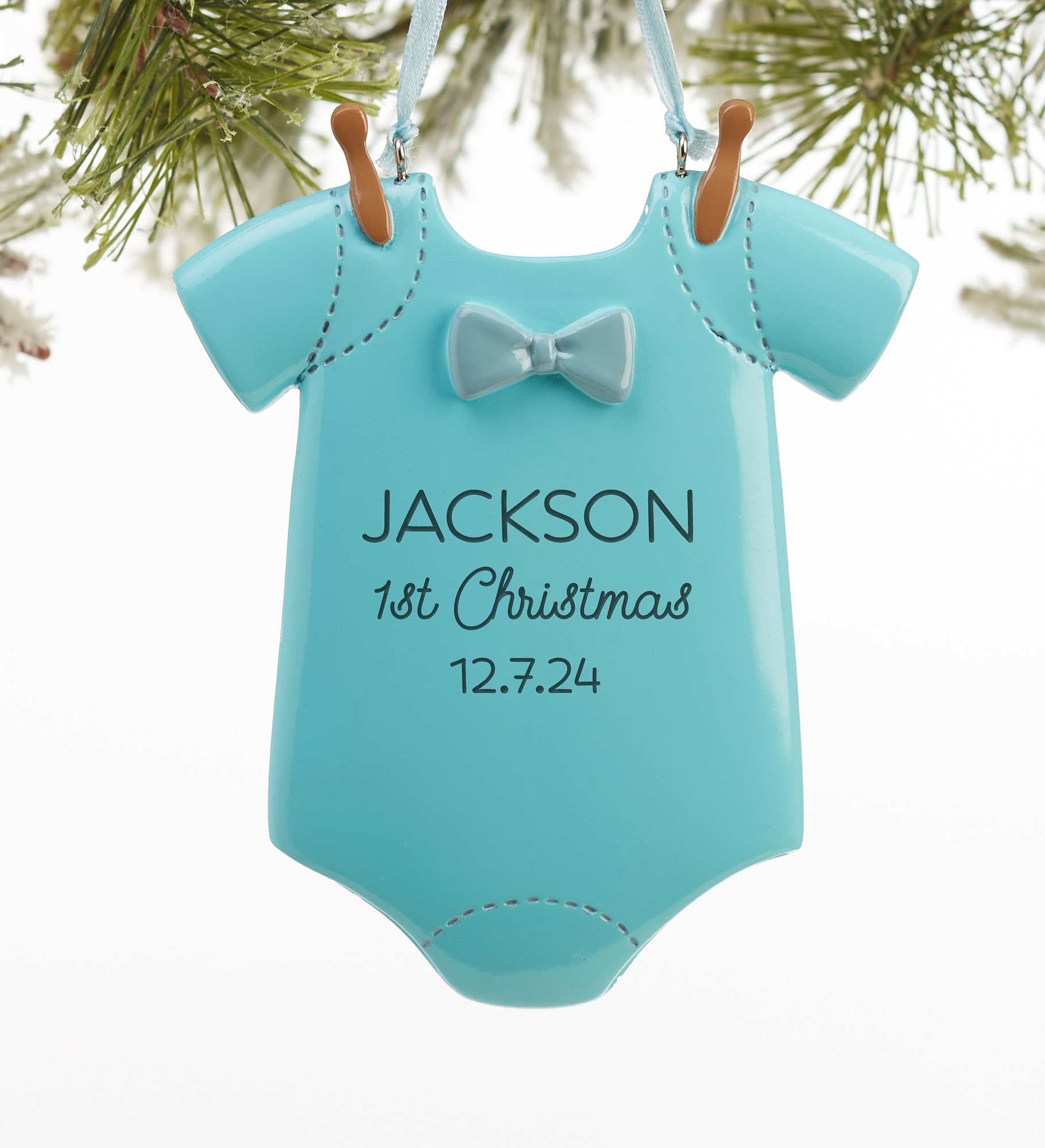 Baby Boy Bodysuit<sup>©</sup> Personalized Ornament