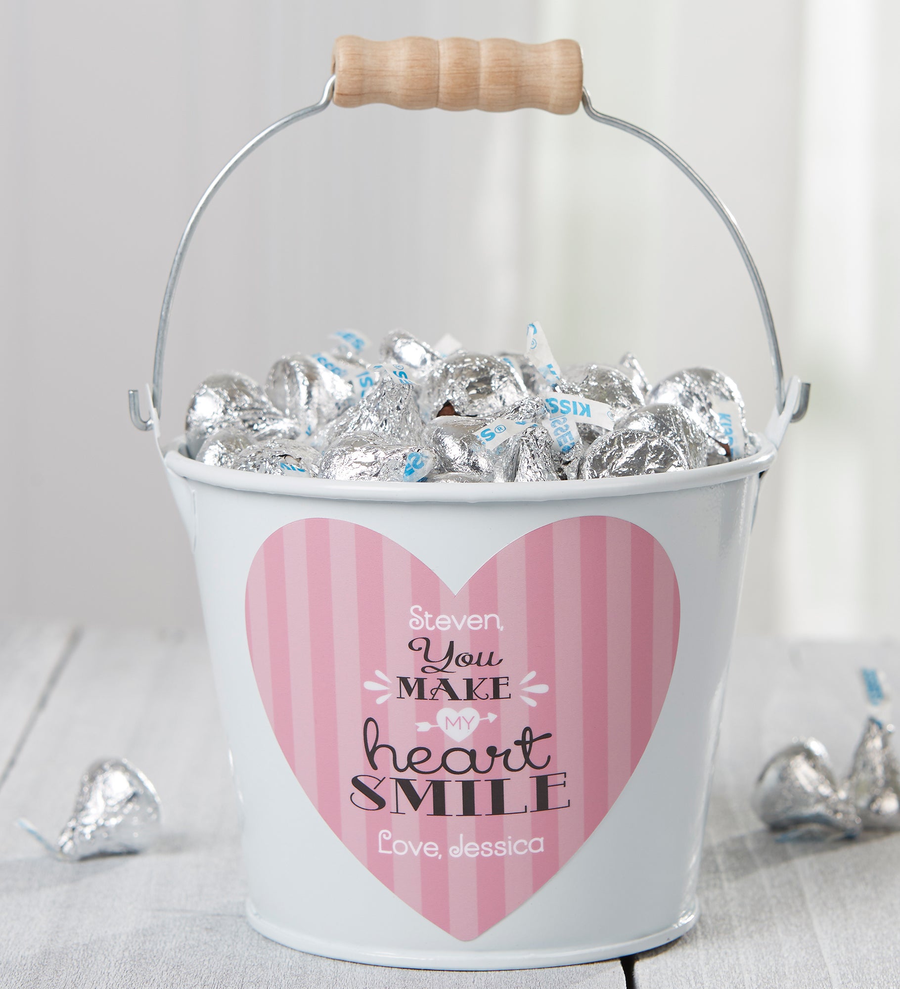 You Make My Heart Smile Personalized Treat Bucket