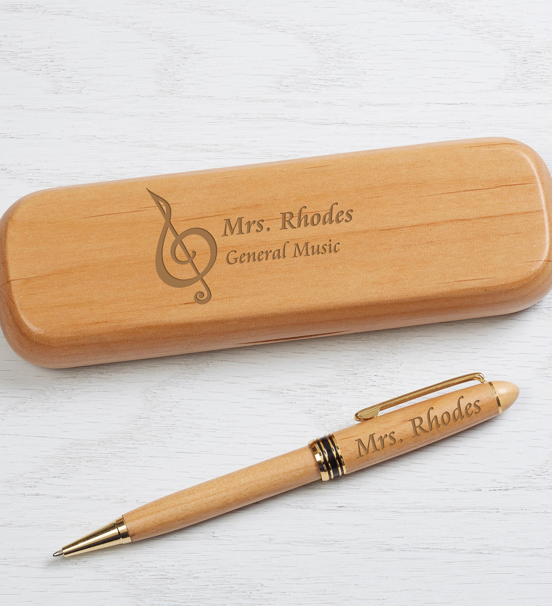 Teaching Professions Personalized Alderwood Pen Set