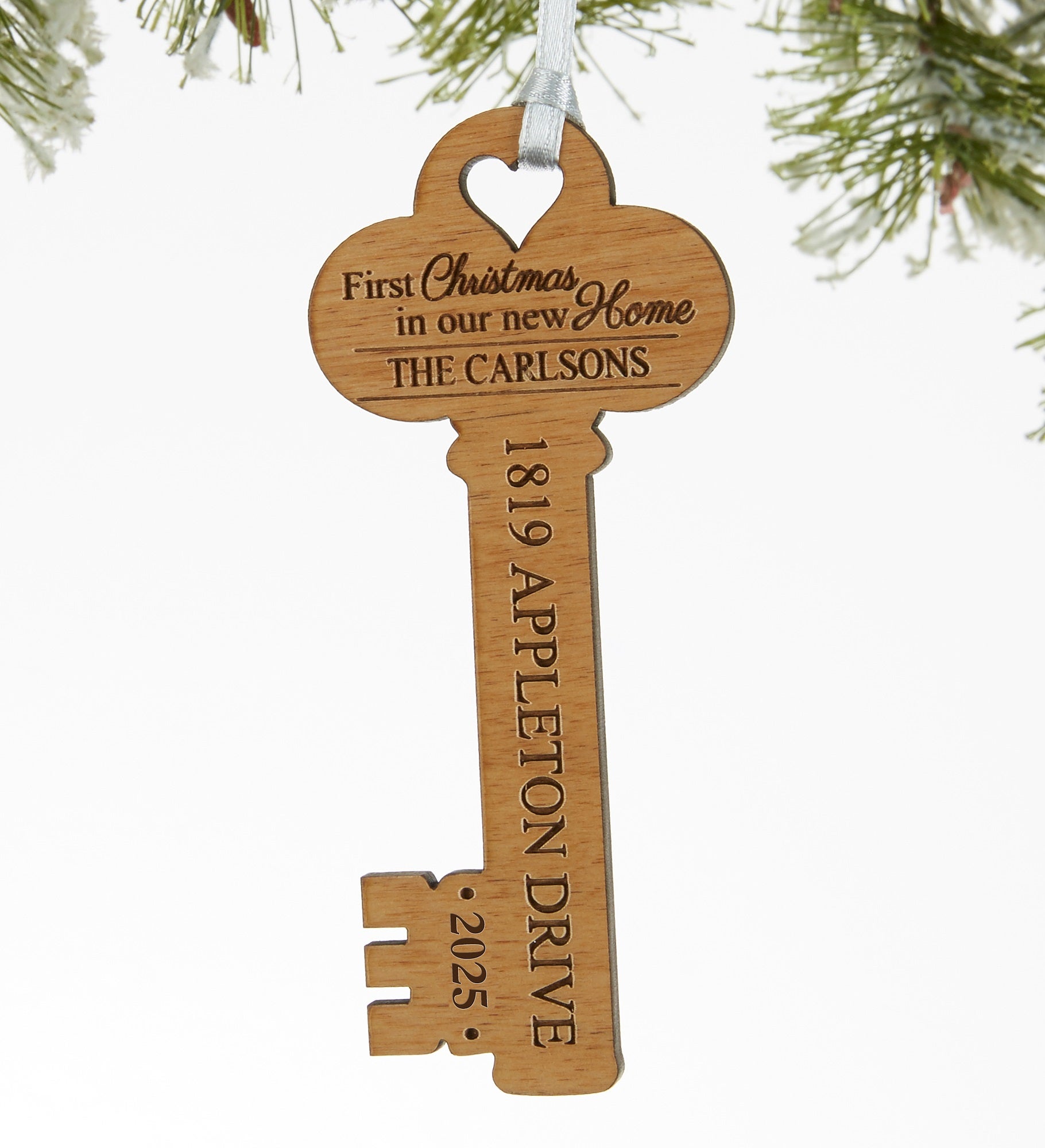 New Home Personalized Key Ornament