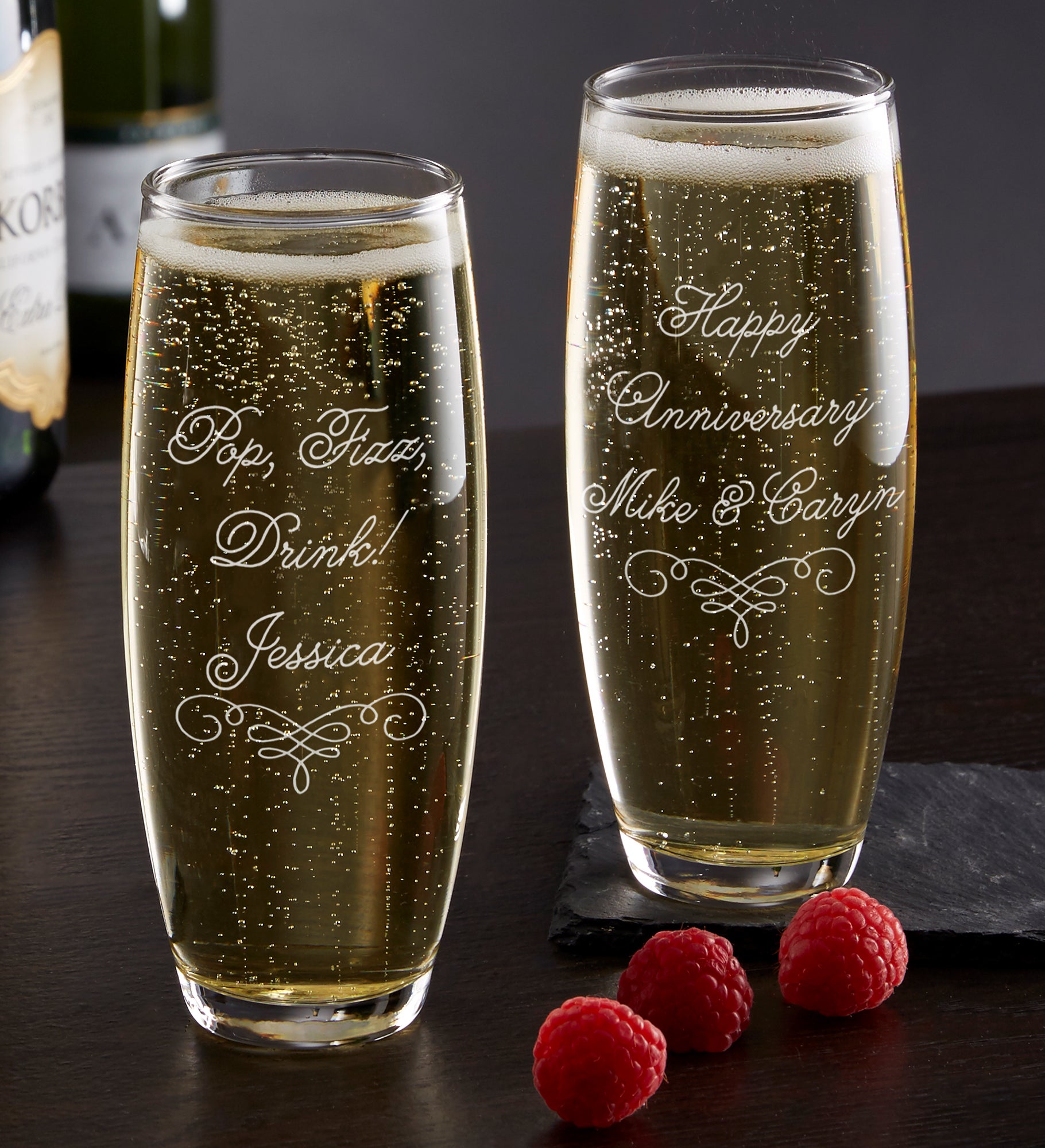 Write Your Own Personalized Stemless Champagne Flute