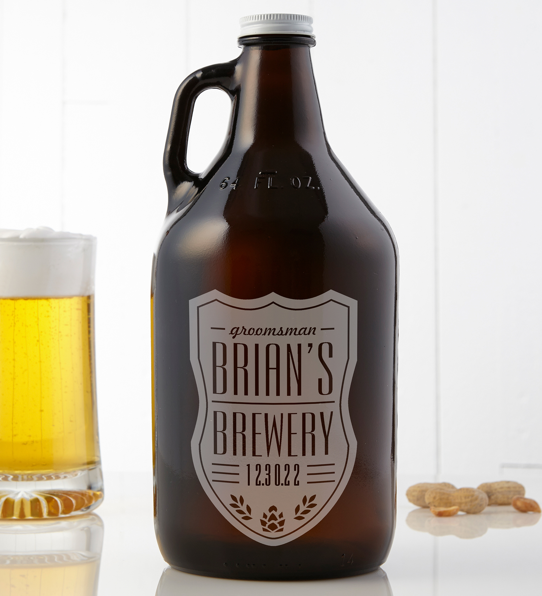 Beer Label Personalized 64oz. Beer Growler