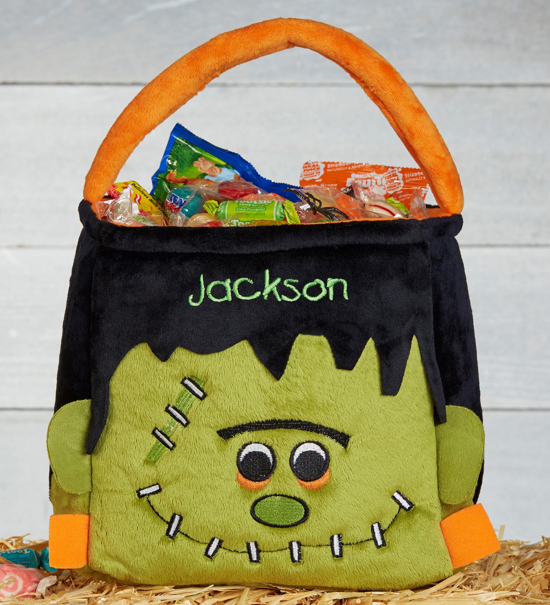 Freaky Frankie Embroidered Plush Treat Bag