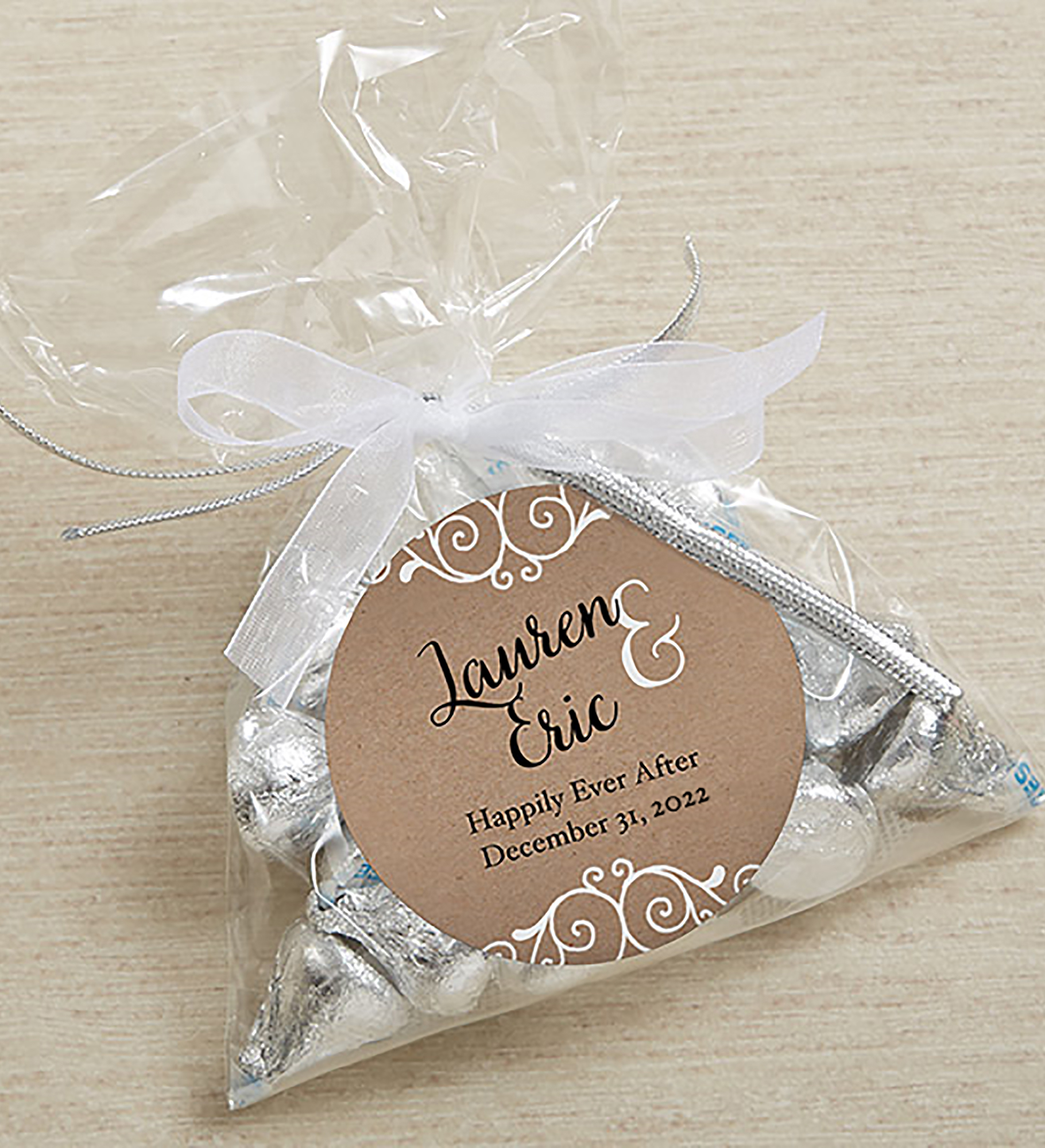 Rustic Chic Personalized Party Favor Stickers