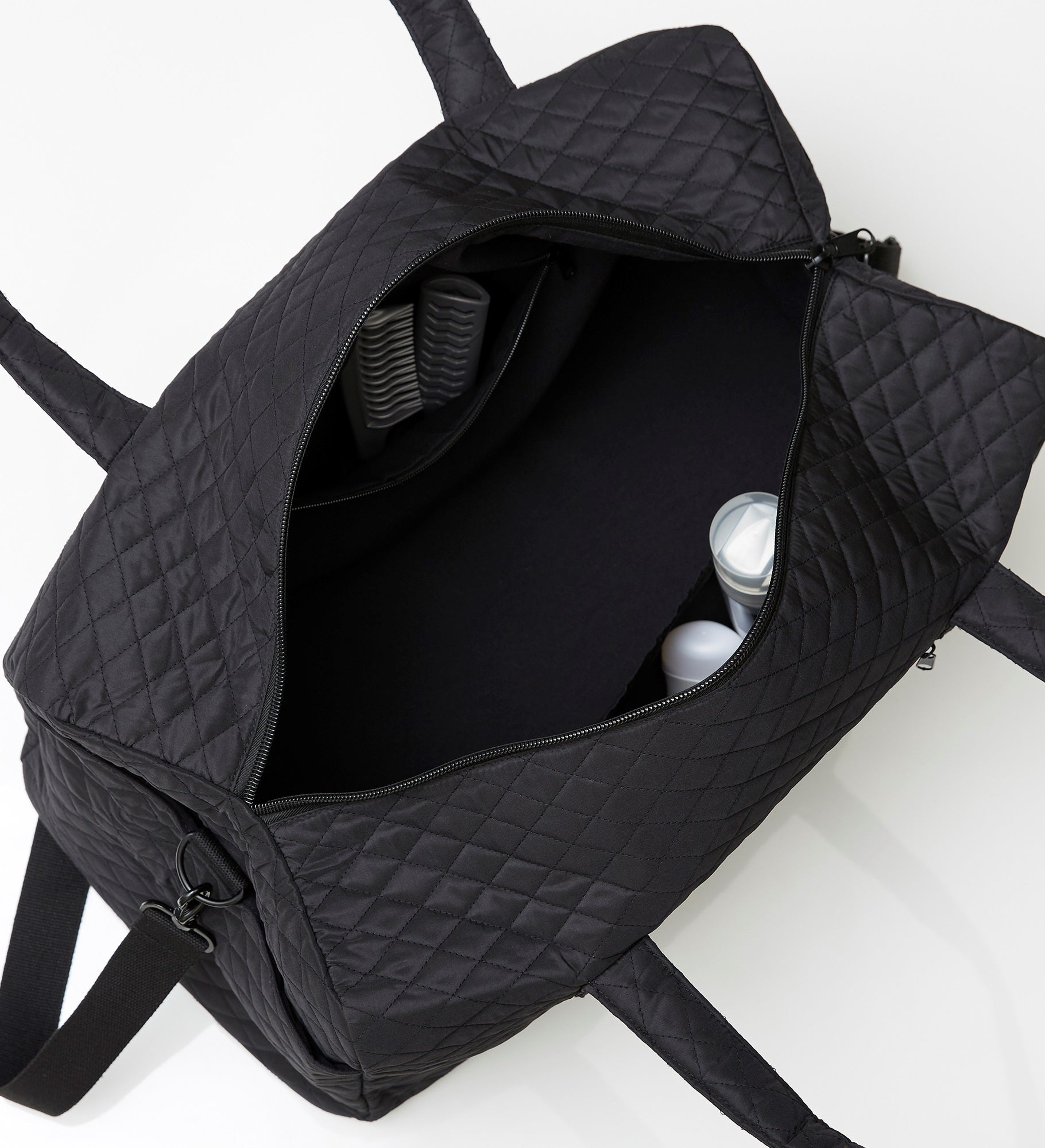 Embroidered Quilted Duffel Bag