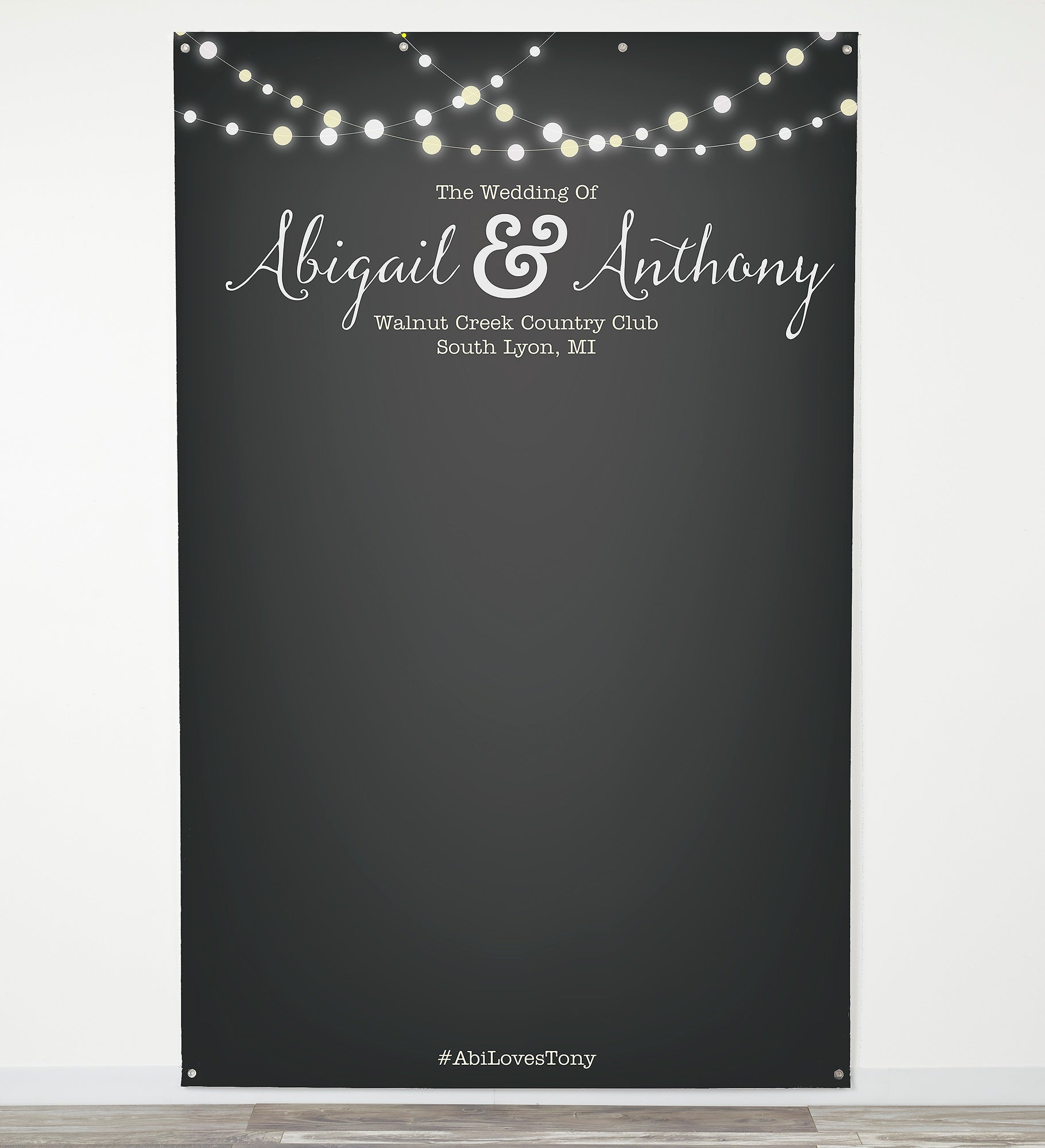 Twinkle Lights Personalized Photo Backdrop