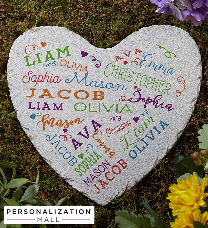 Personalized Close to Her Heart Garden Stone