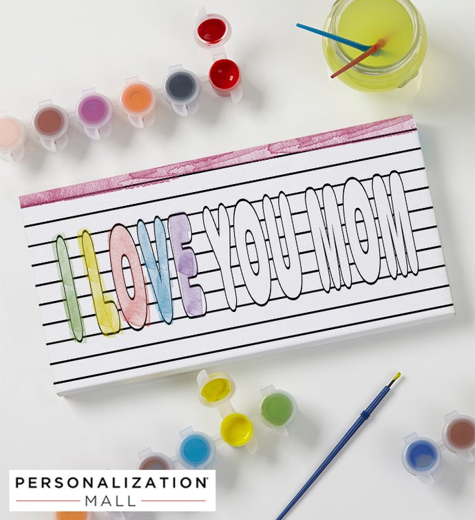 Paint It! DIY Personalized Coloring Canvas Print For Mom