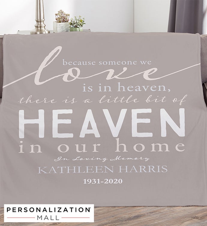 Heaven In Our Home Personalized Blanket
