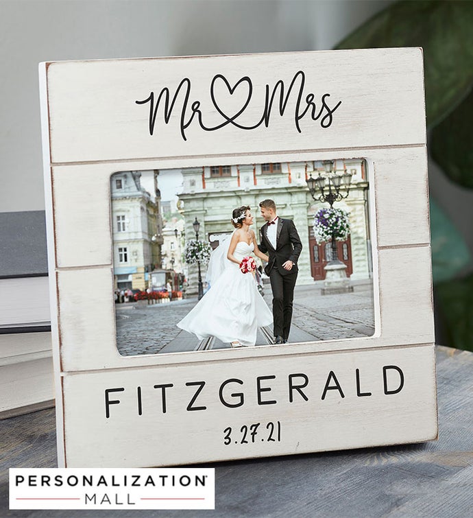 Infinite Love Personalized Wedding Shiplap Picture Frame