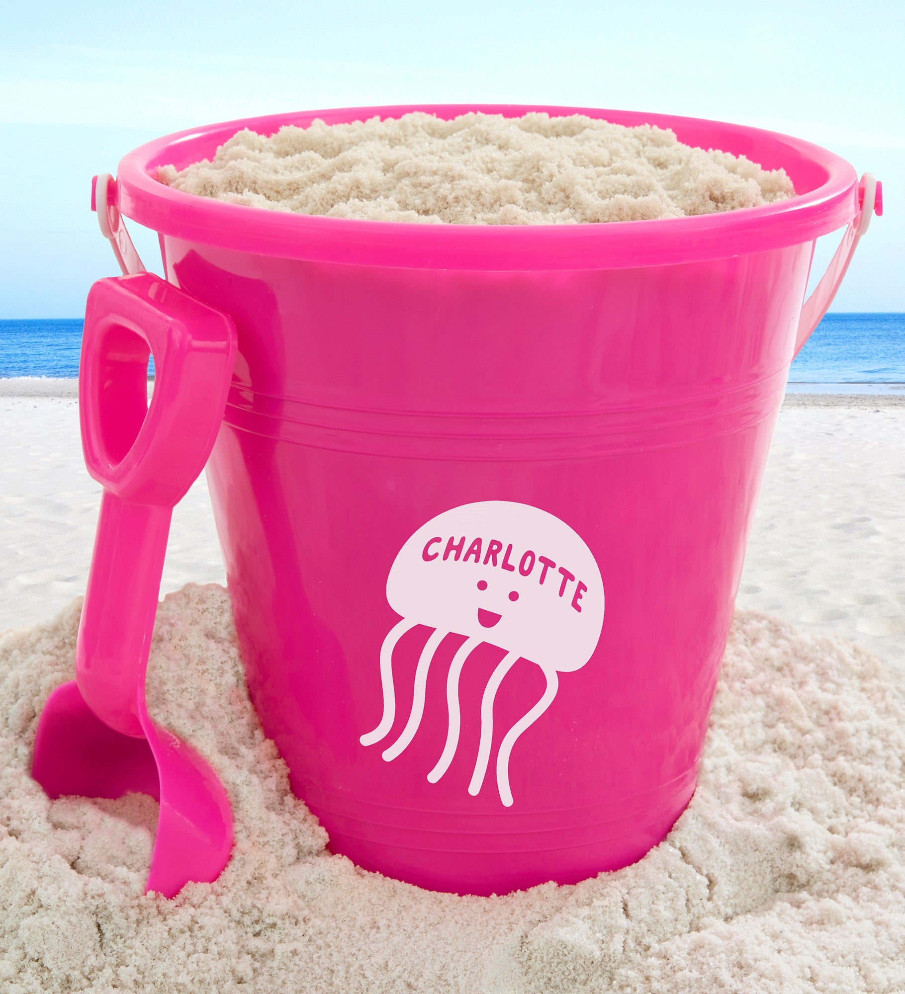 Sea Creatures Personalized Plastic Beach Pail & Shovel