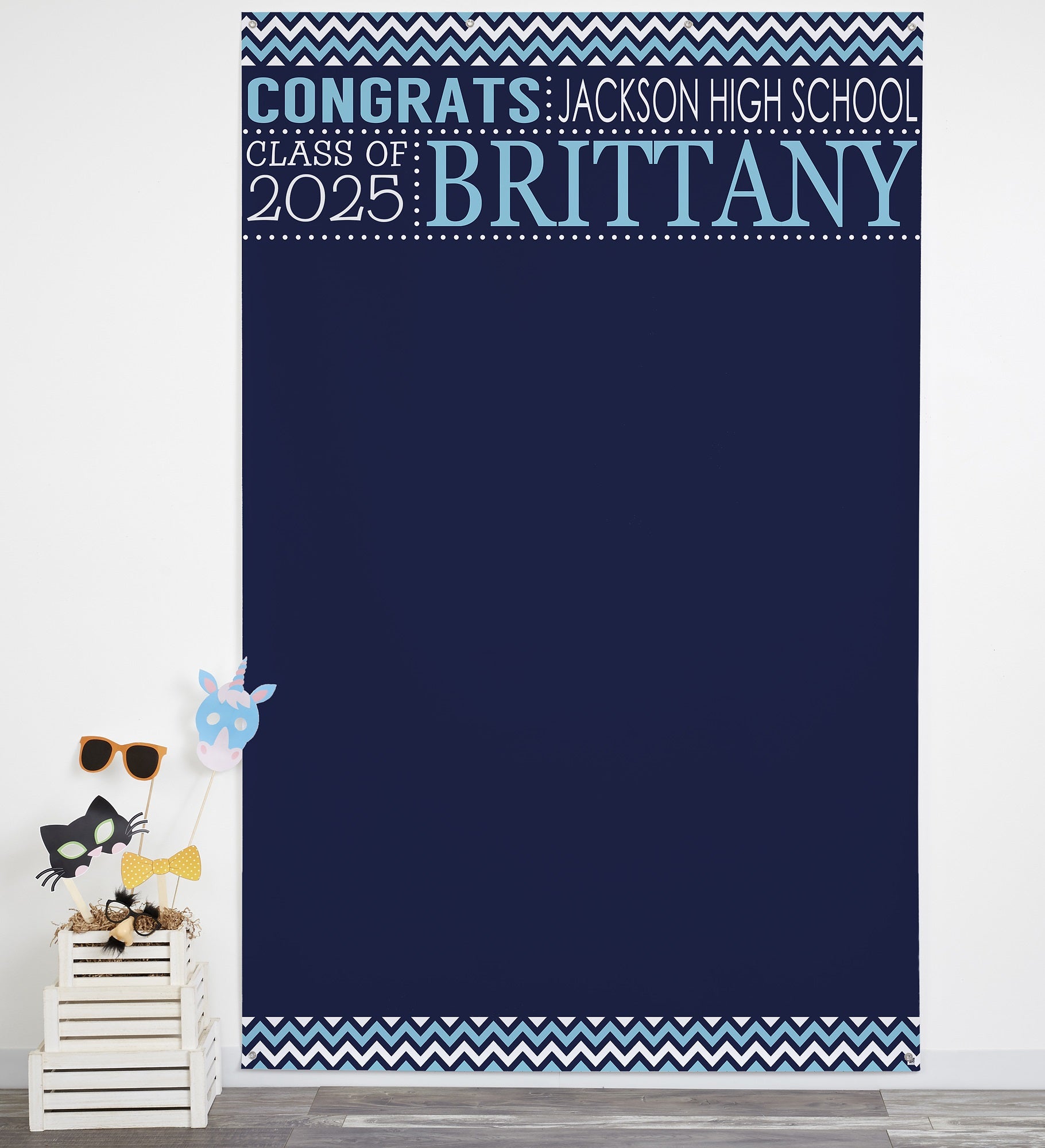 School Memories Personalized Graduation Photo Backdrop