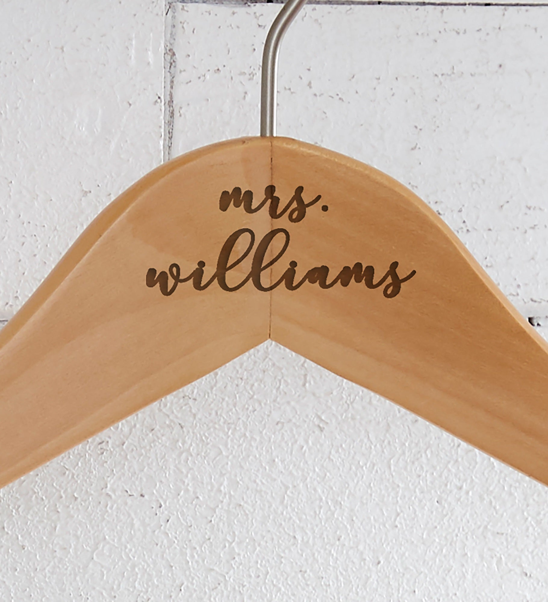 Bride Engraved Wood Hanger