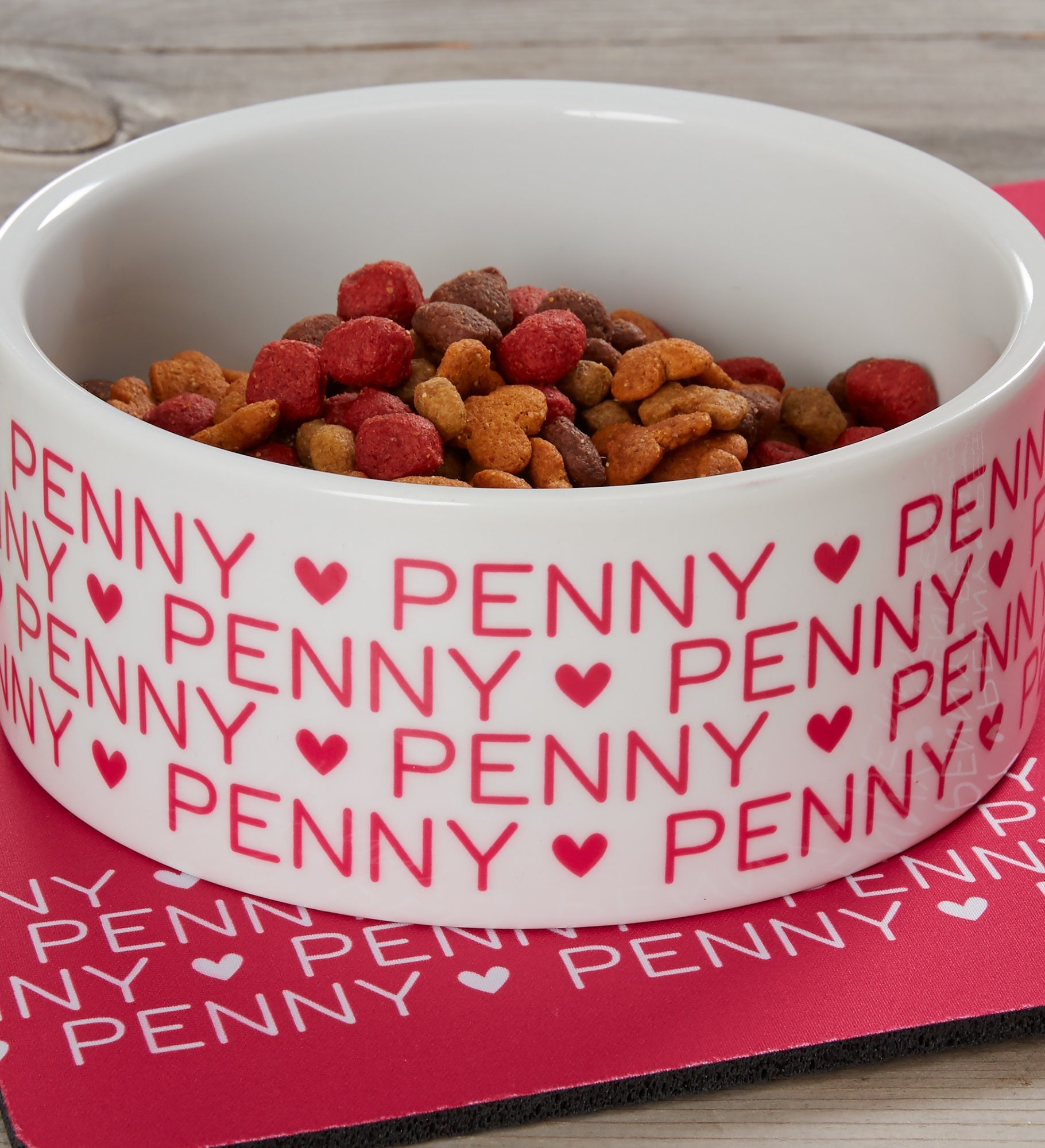 Pet Repeating Name Personalized Dog Bowls