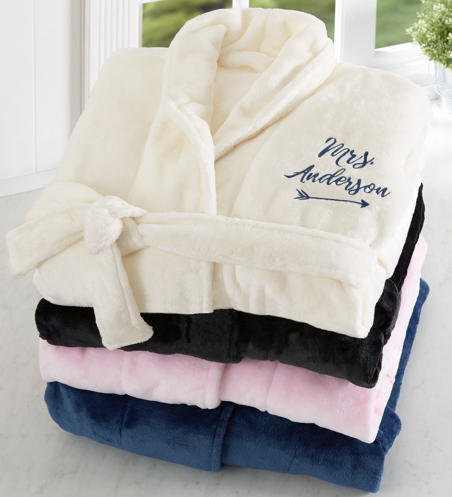 Mr. & Mrs. Embroidered Luxury Fleece Robes