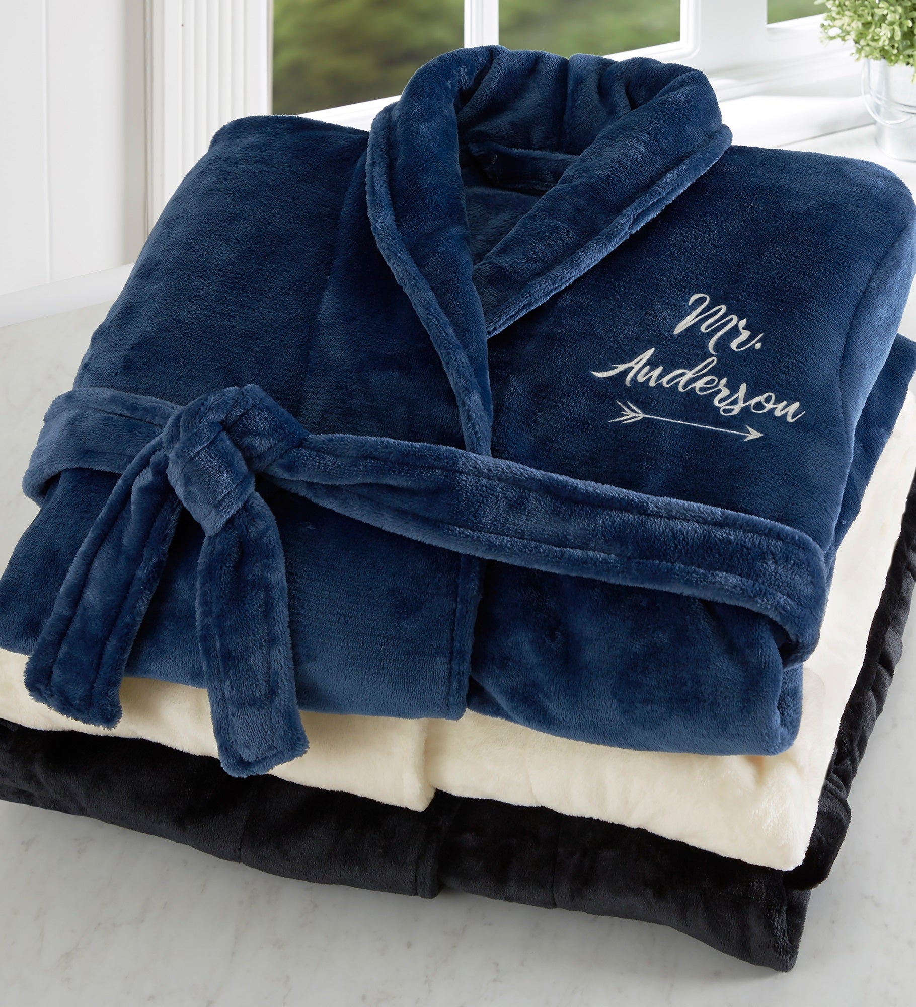 Mr. & Mrs. Embroidered Luxury Fleece Robes