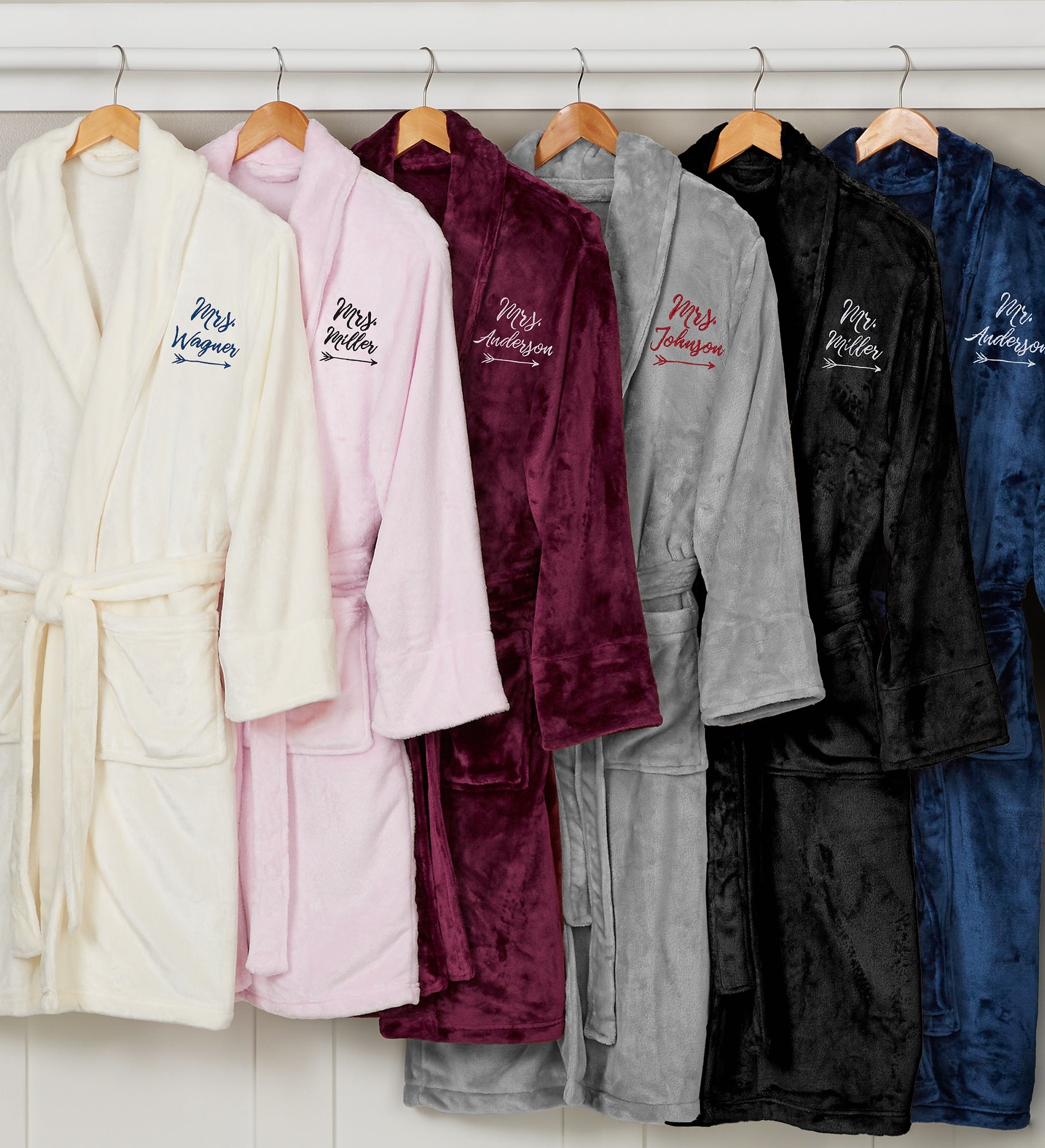 Mr. & Mrs. Embroidered Luxury Fleece Robes
