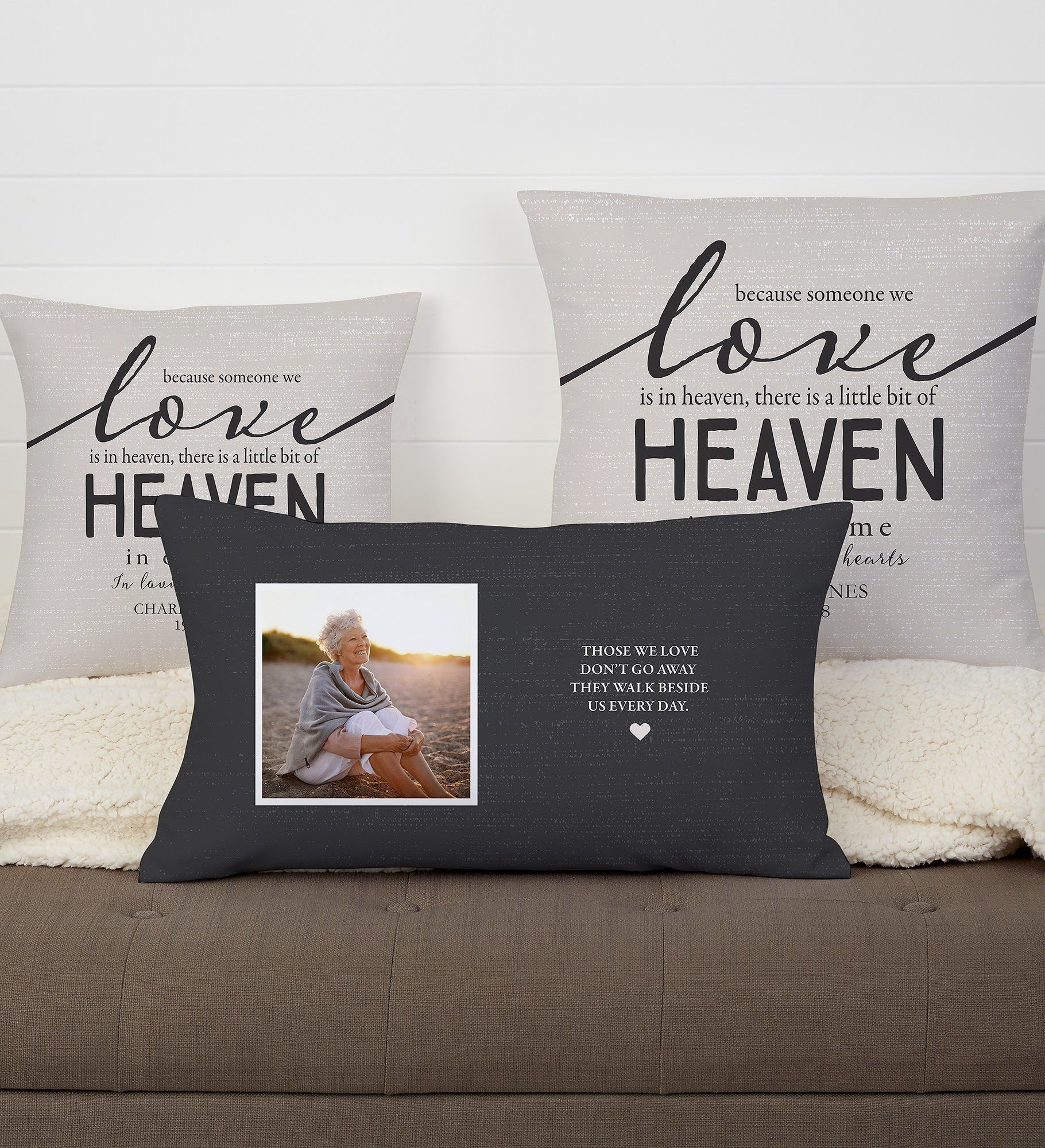 Heaven In Our Home Personalized Memorial Throw Pillow
