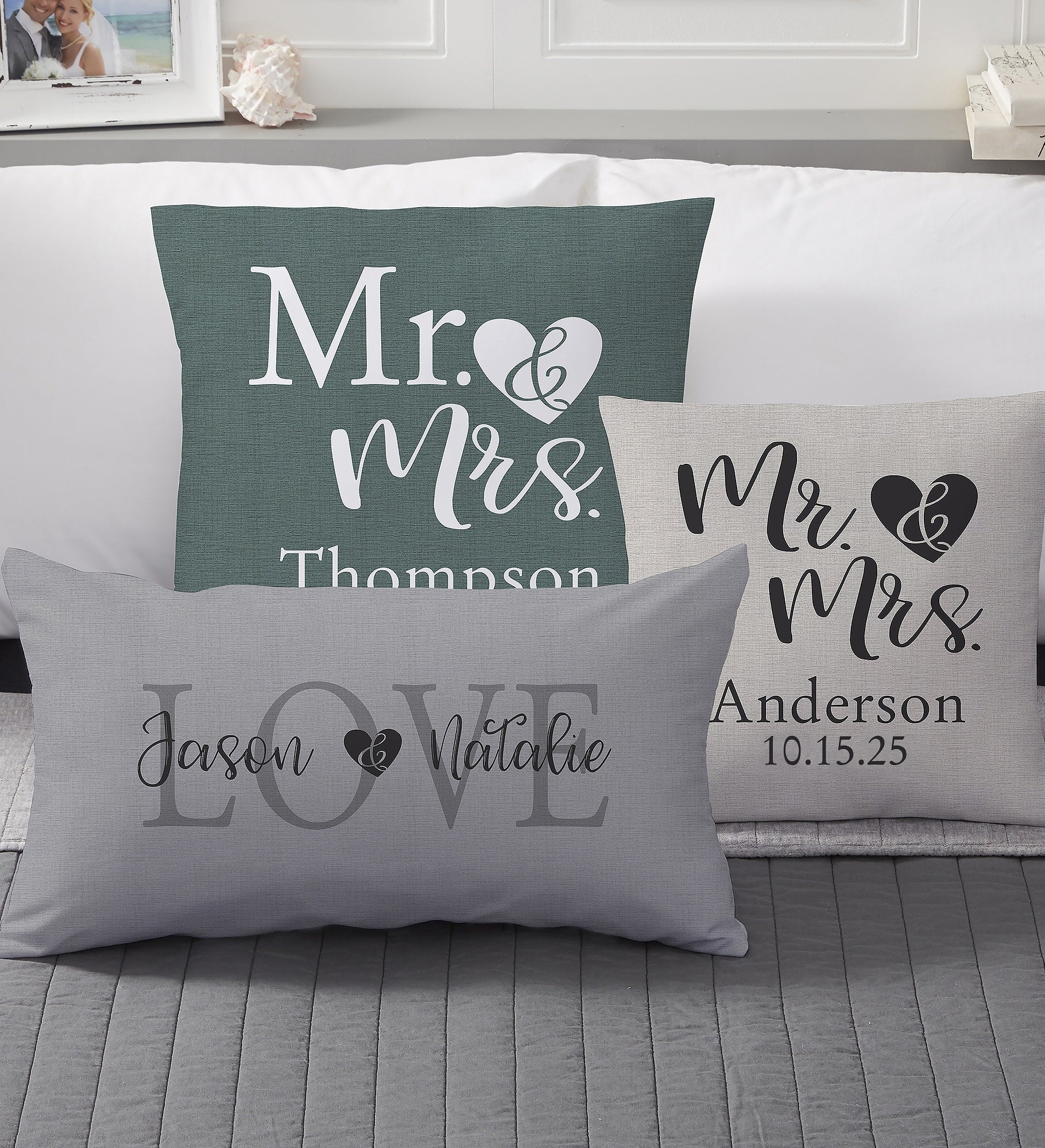 Elegant Couple Personalized Throw Pillow