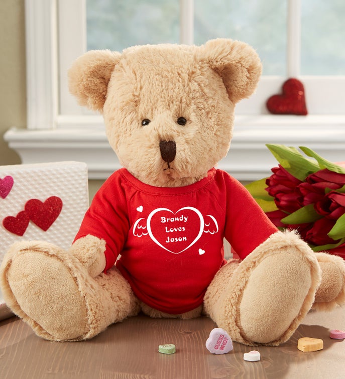 I Love You Personalized Heart Teddy Bear