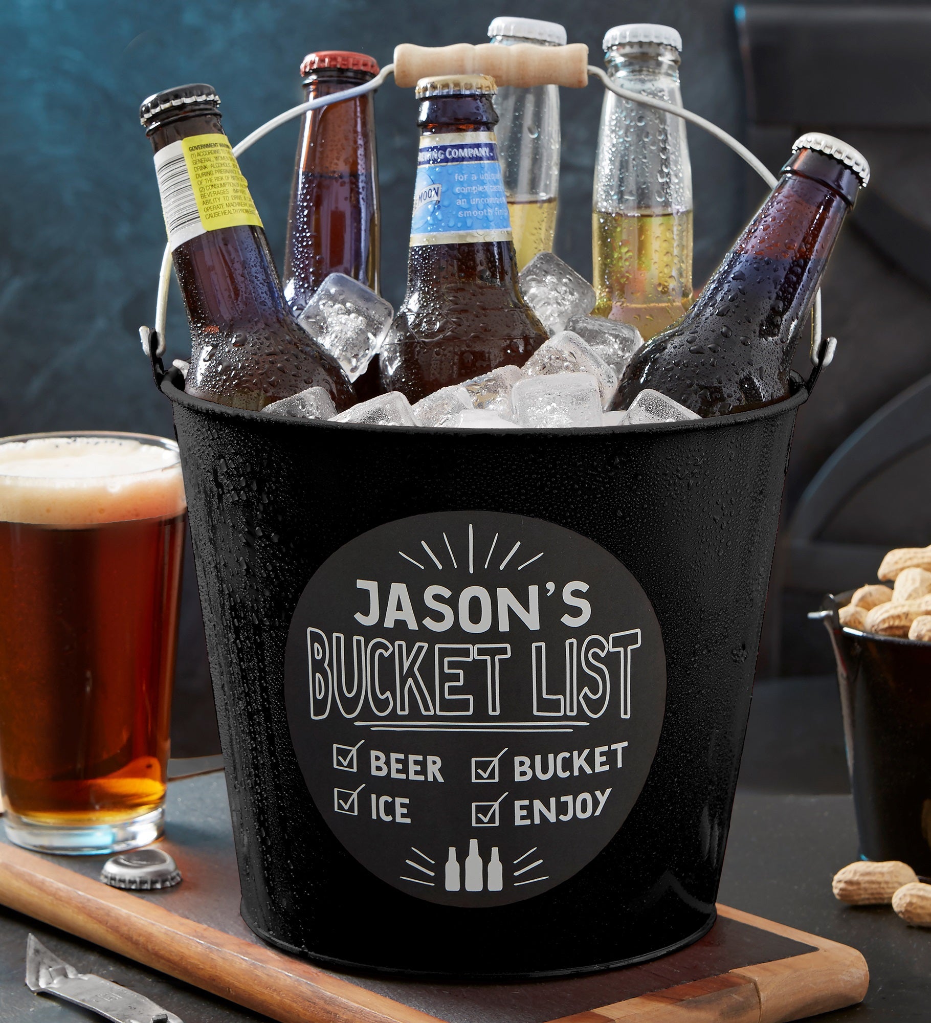 Bucket List Personalized Metal Beer Bucket
