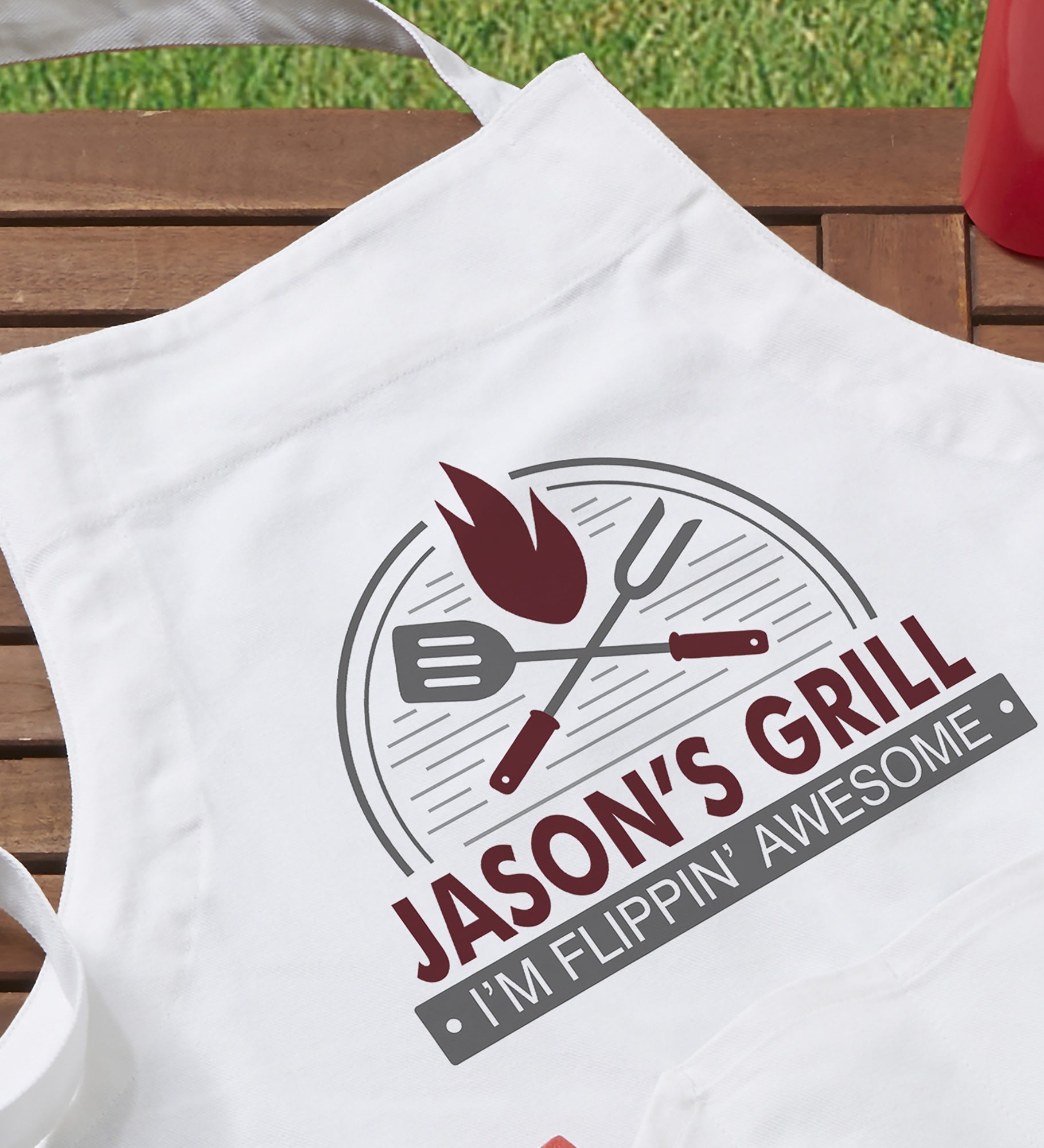 The Grill Personalized Apron &amp; Potholder