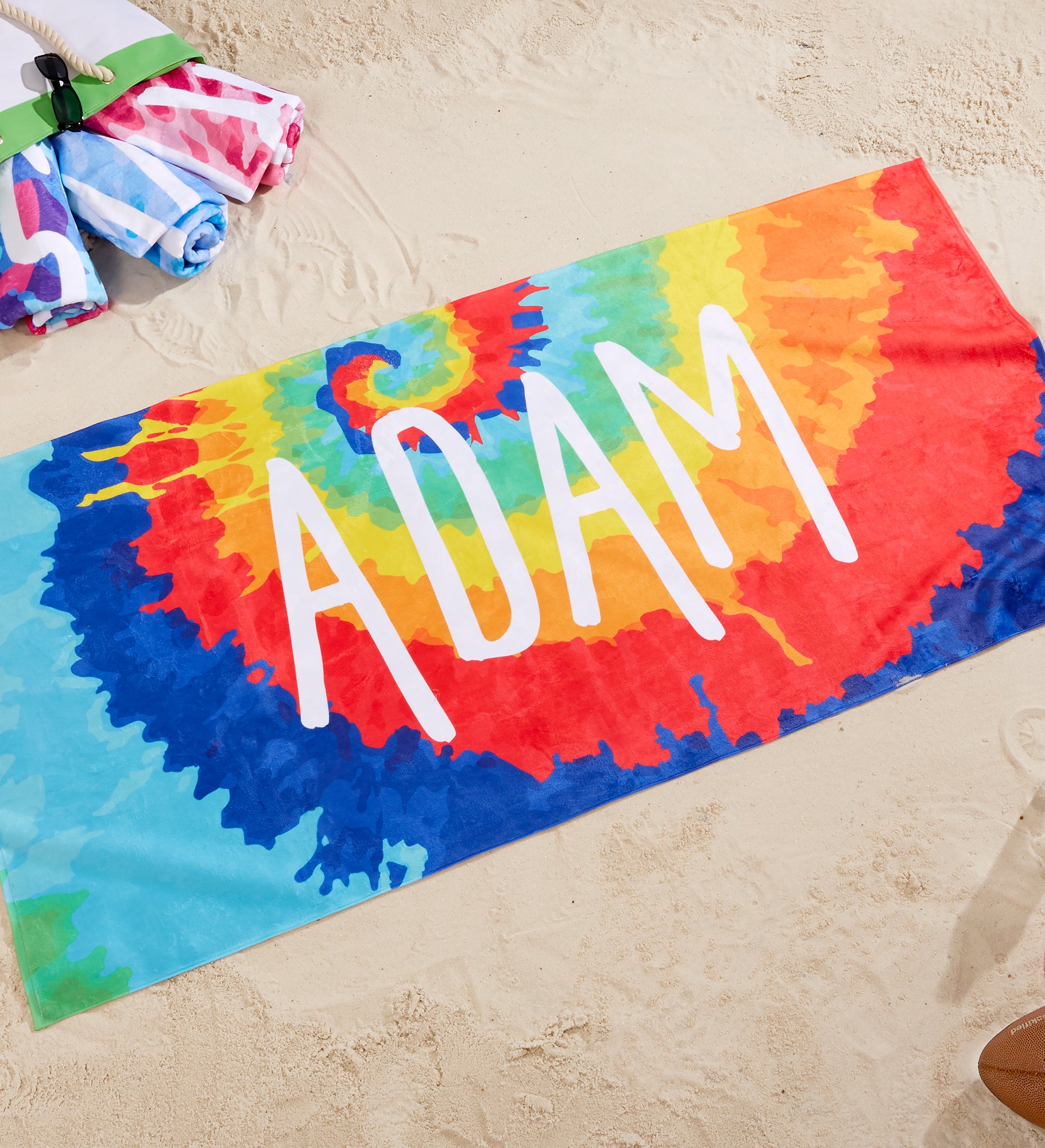 Tie-Dye Fun Personalized Beach Towel