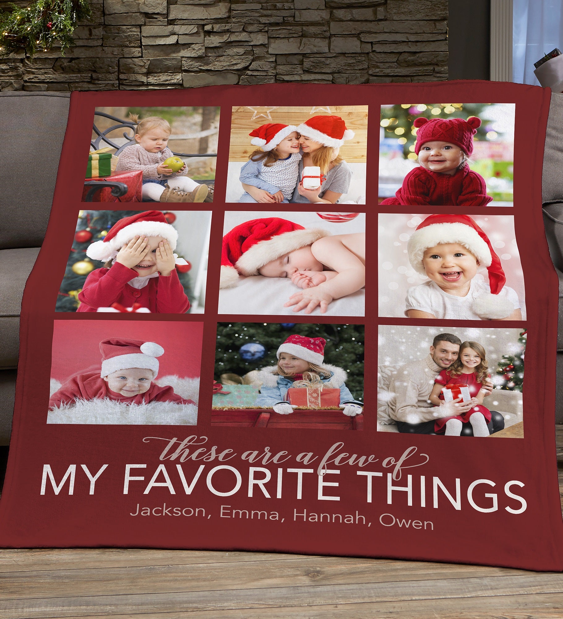 My Favorite Things Personalized Photo Blanket