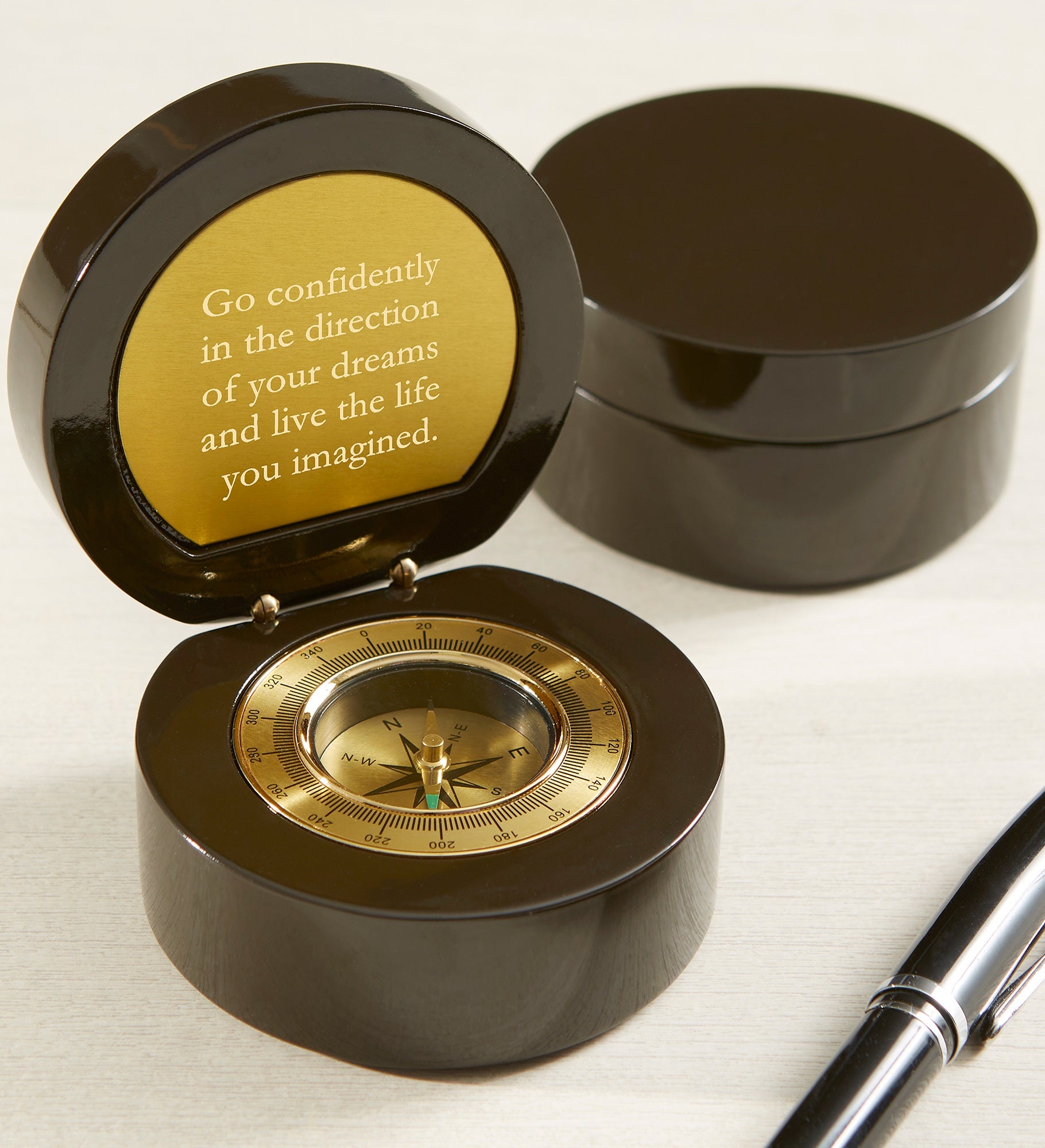 Inspiring Message Engraved Navigator Compass