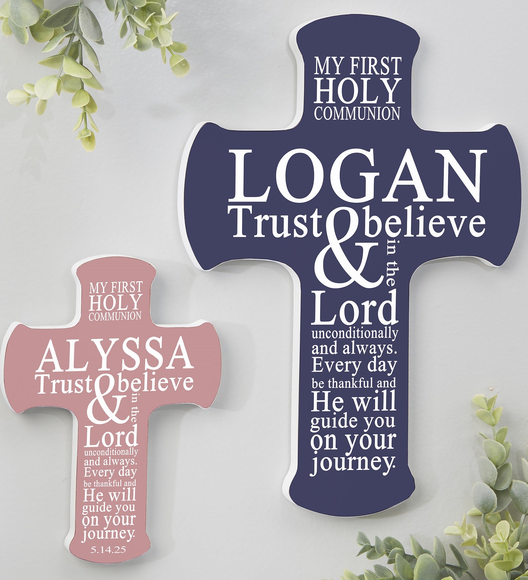 First Communion Personalized Cross