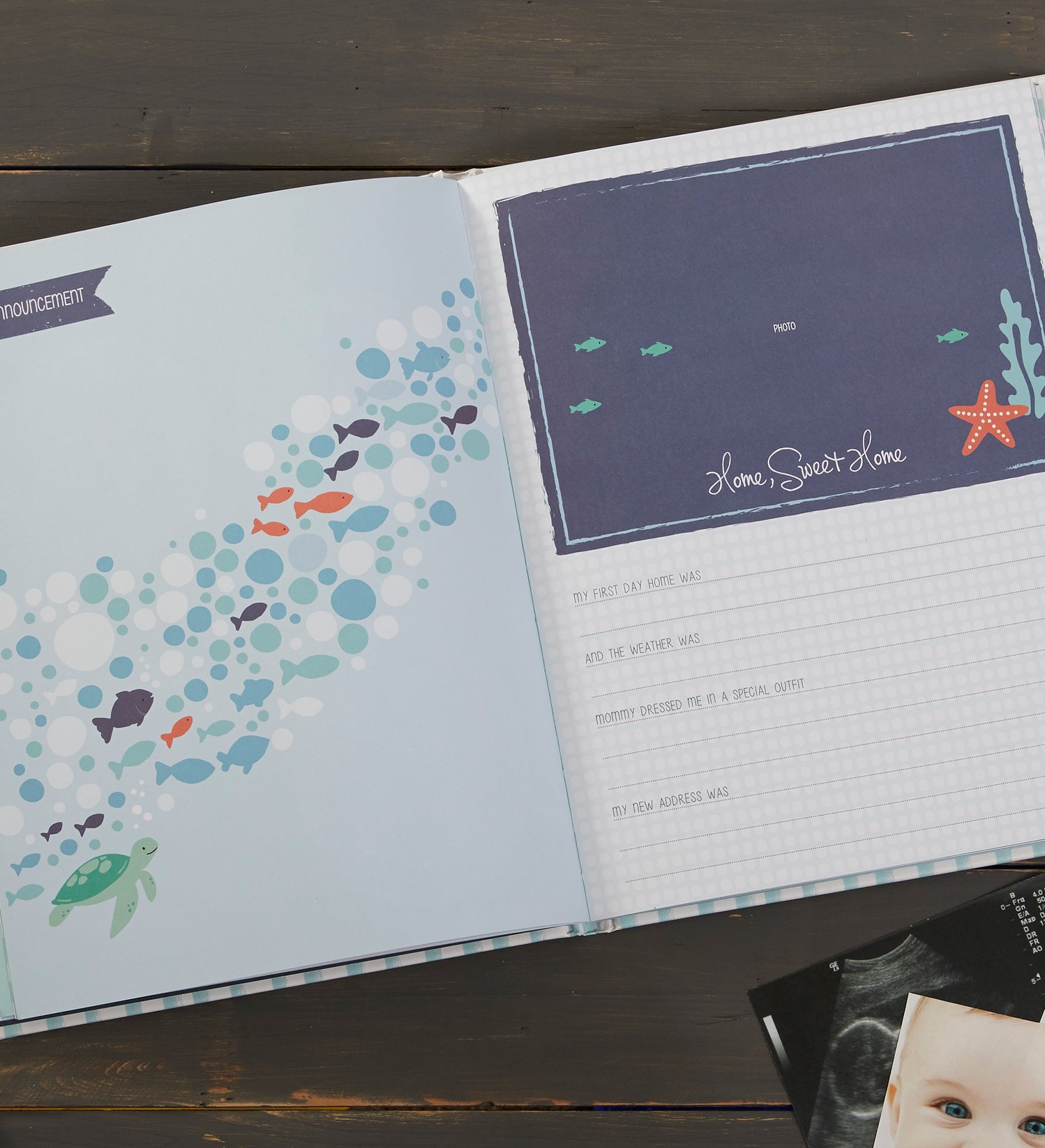 Under The Sea Baby Boy Personalized Memory Book