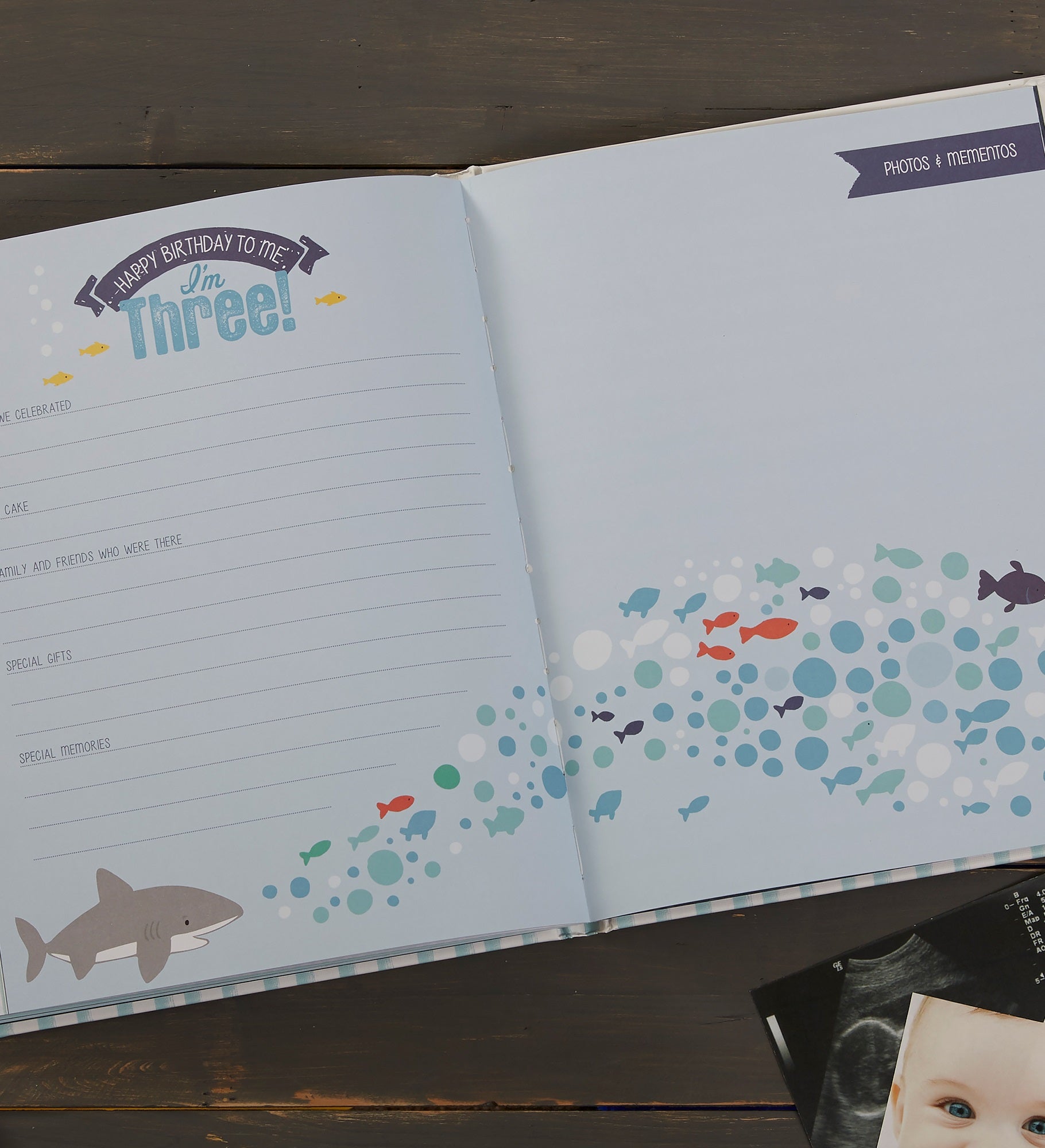 Under The Sea Baby Boy Personalized Memory Book