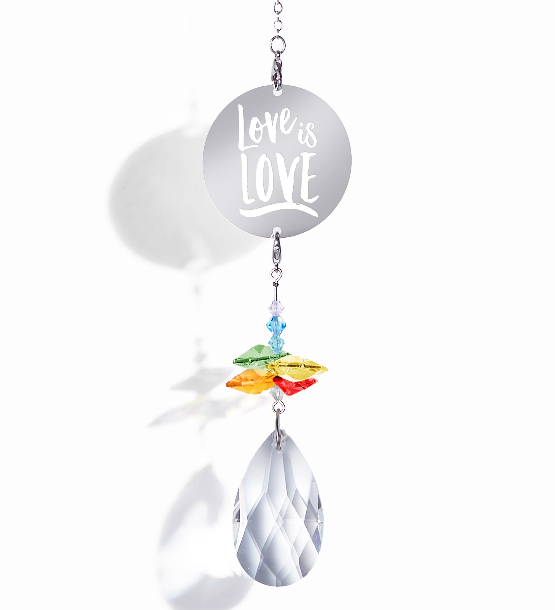 Love Is Love Personalized Rainbow Suncatcher