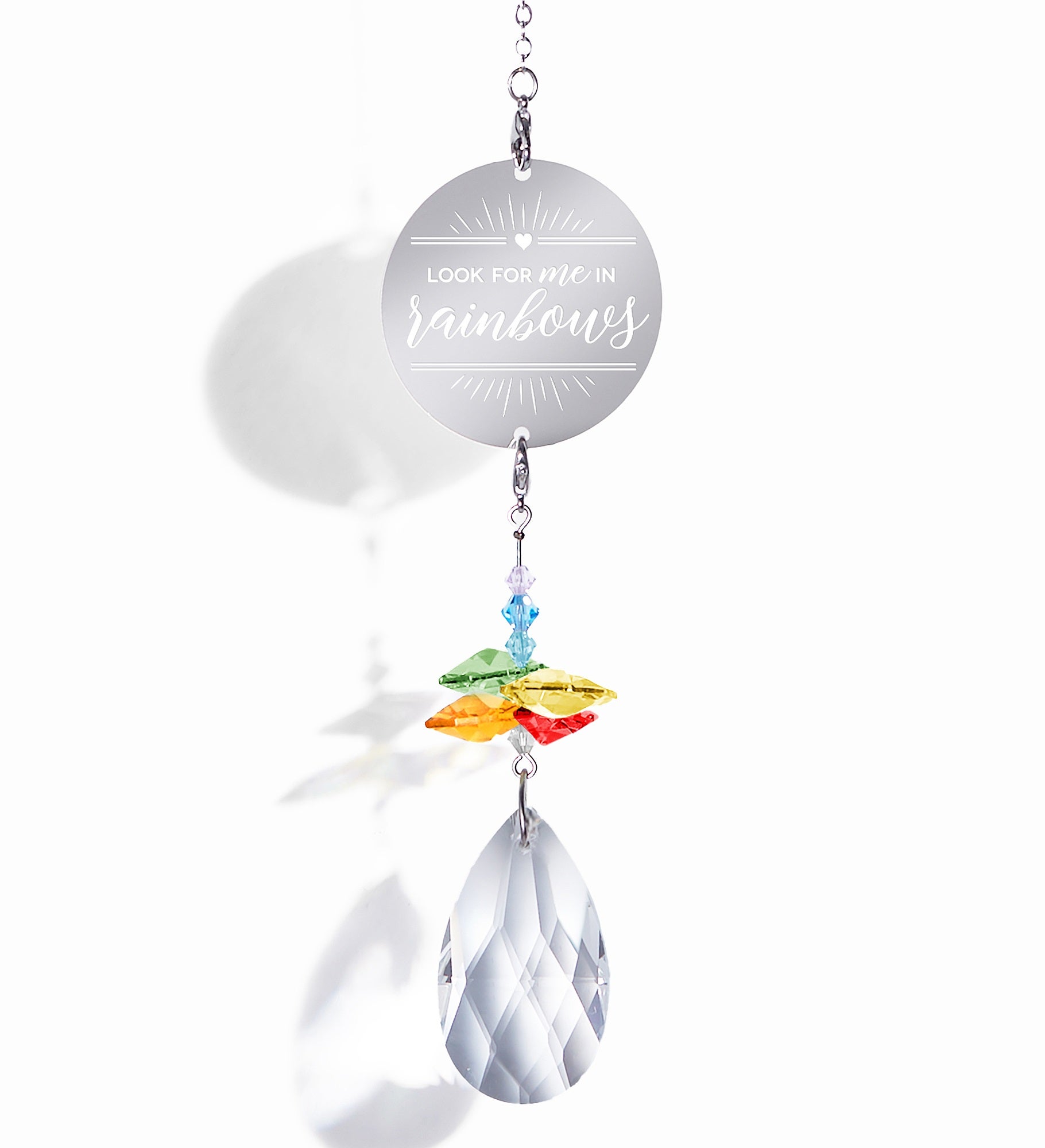 Look For Me In Rainbows Personalized Memorial Rainbow Suncatcher