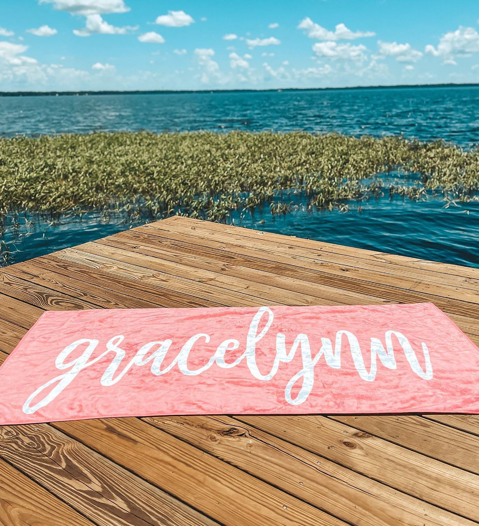 Scripty Style Personalized Beach Towel