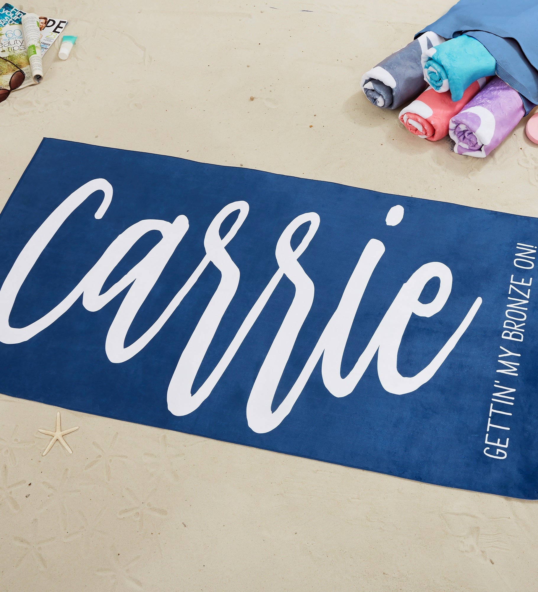 Scripty Style Personalized Beach Towel