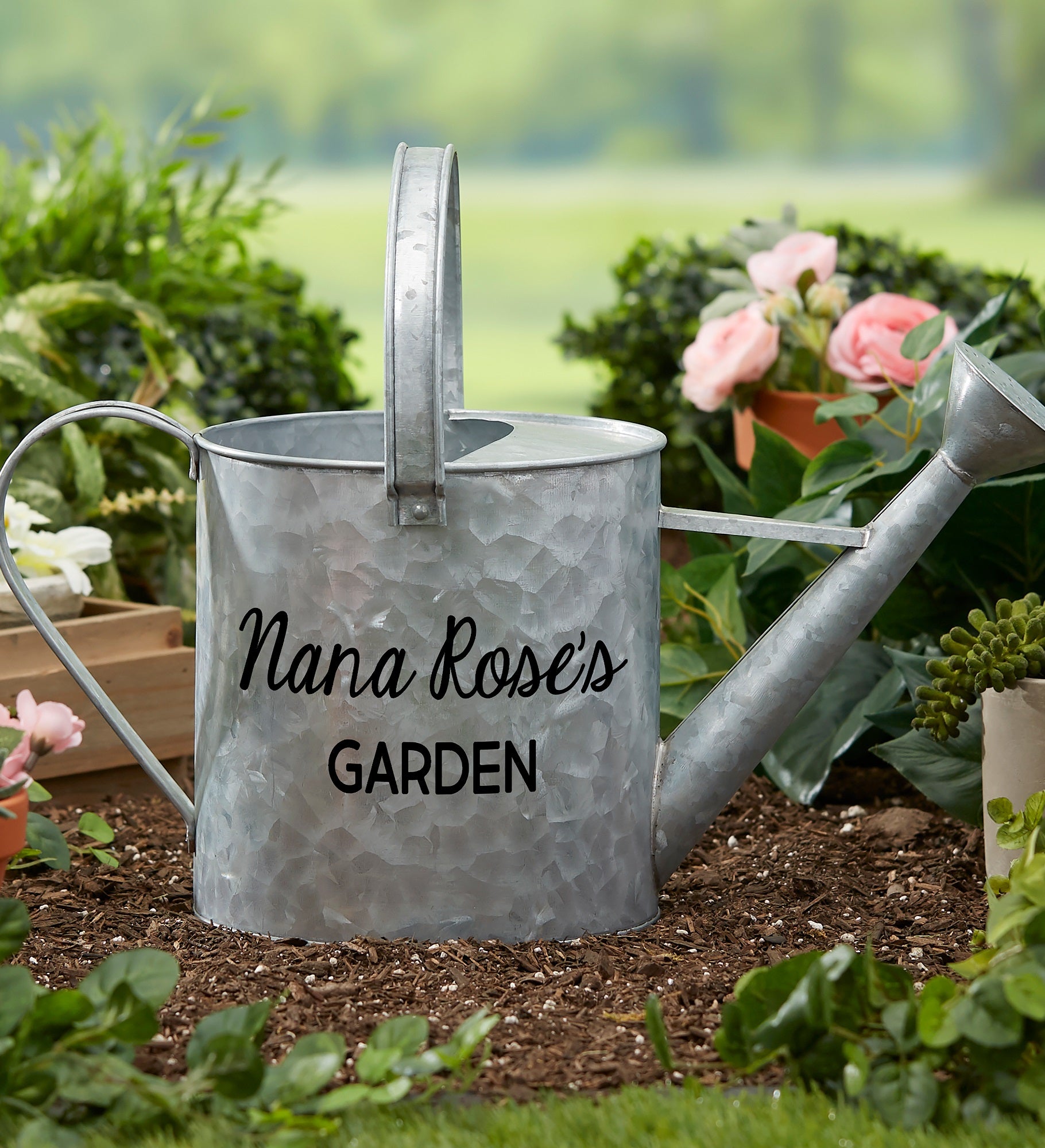 Galvanized Garden Personalized Watering Can