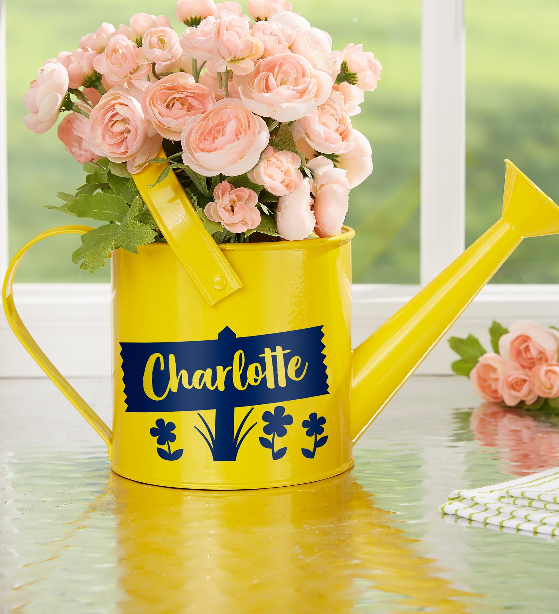 Happy Day Personalized Watering Can Flower Pot