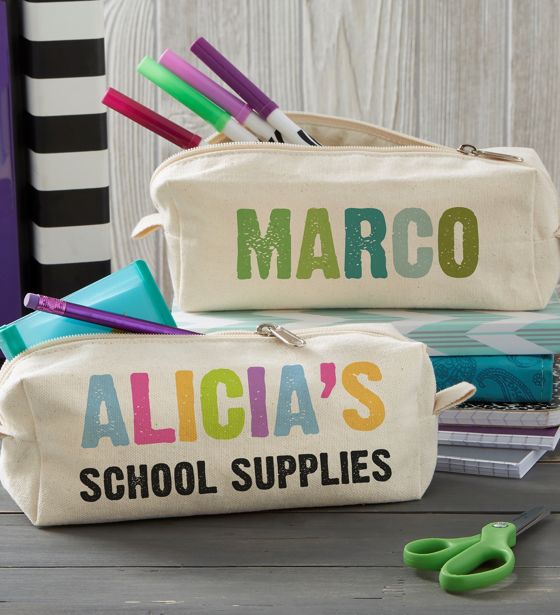 All Mine Personalized Canvas Pencil Case