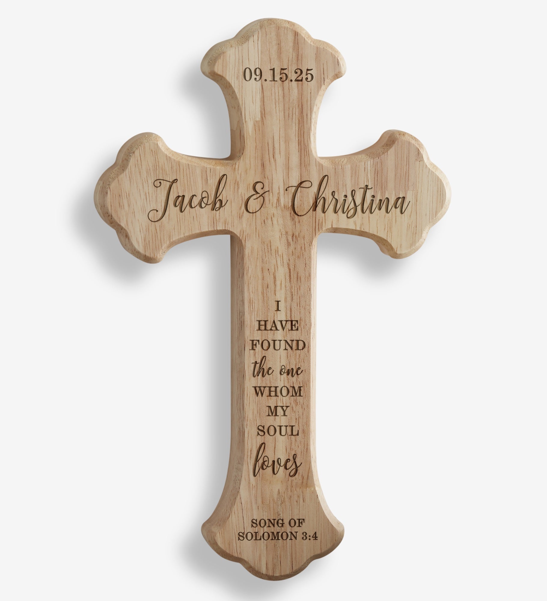 Our Wedding Day Personalized Wood Cross